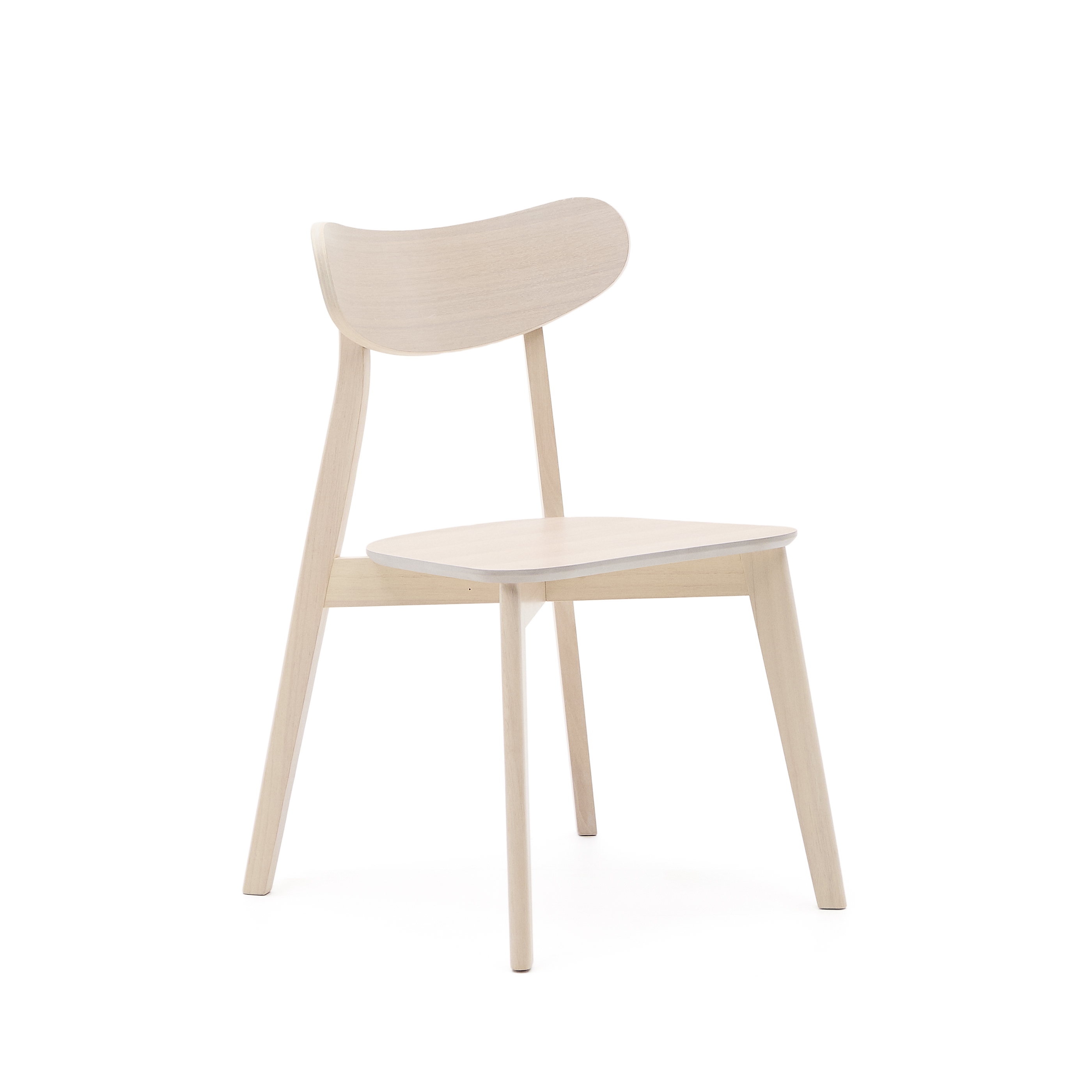 Kave Home - Safina stoel in eiken fineer en massief rubberhout - Kave Home - Safina stoel in eiken fineer en massief rubberhout -