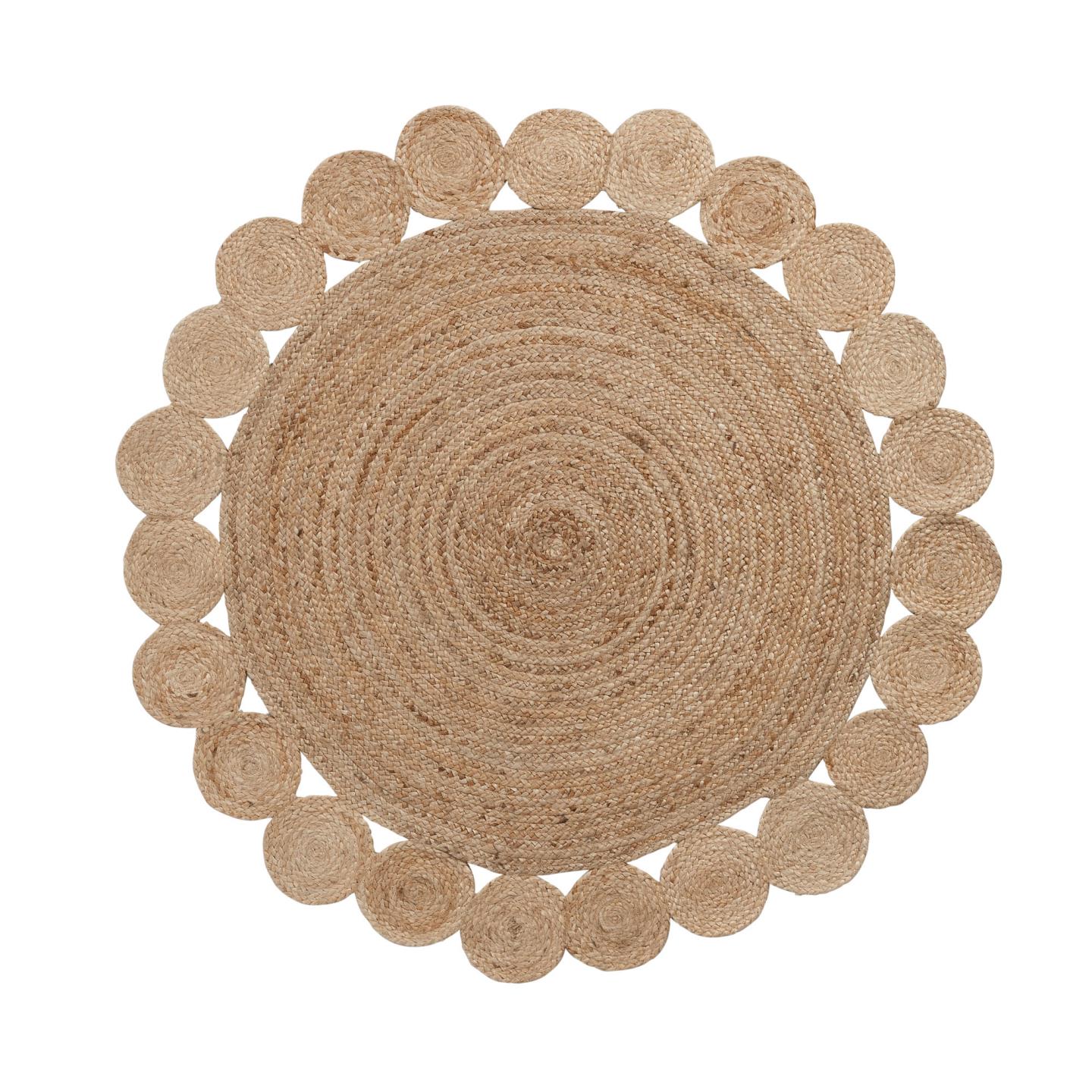 Kave Home - Coss rond vloerkleed 100% jute Ø 150 cm - Kave Home - Coss rond vloerkleed 100% jute Ø 150 cm -