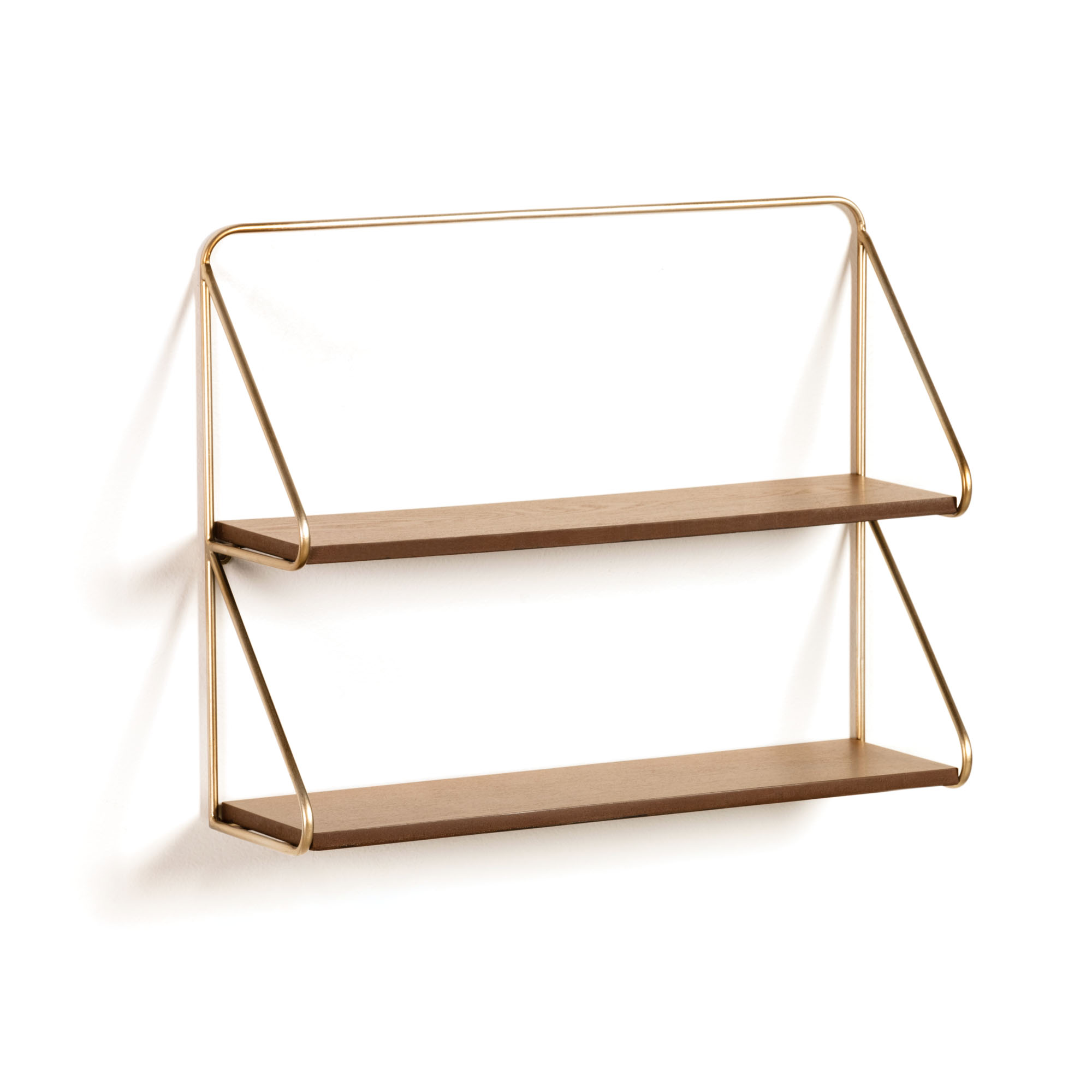 Kave Home - Catrina plank in staal met gouden afwerking 51 x 42 cm - Kave Home - Catrina plank in staal met gouden afwerking 51 x 42 cm -