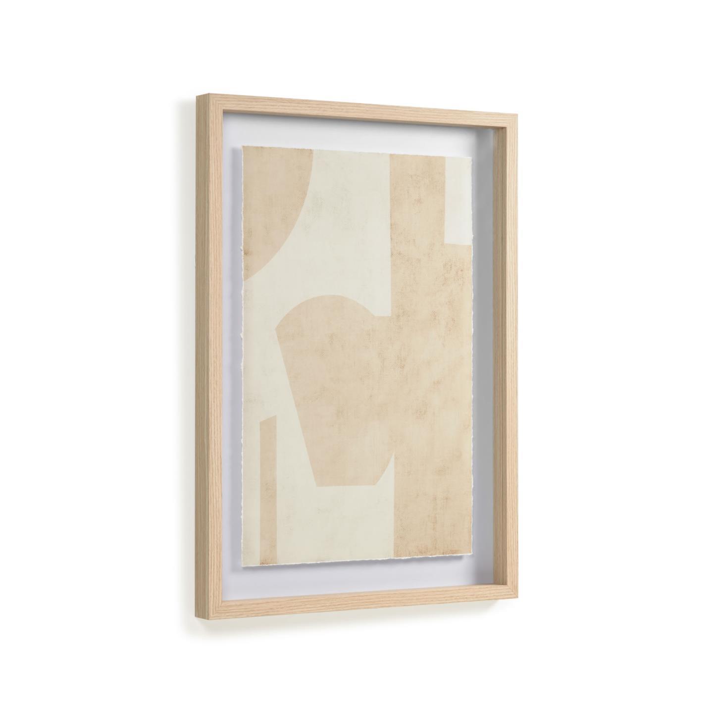 Kave Home - Schilderij Nannete beige met geometrische vormen 50 x 70 cm - Kave Home - Schilderij Nannete beige met geometrische vormen 50 x 70 cm -