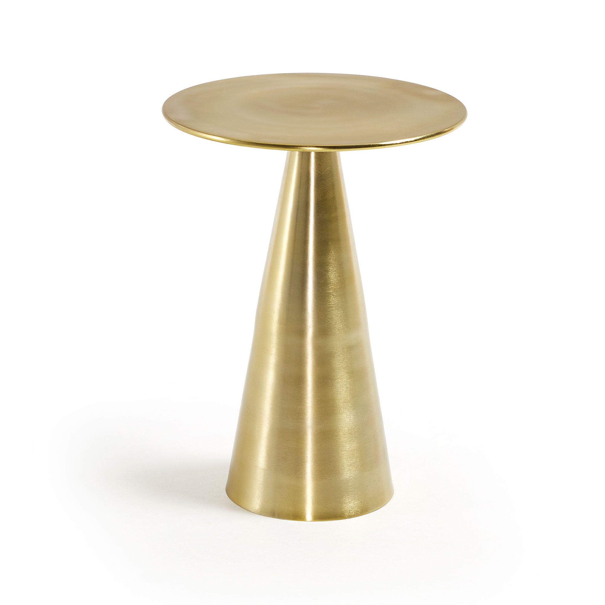 Kave Home - Rhet bijzettafel in metaal met gouden afwerking Ø 39 cm - Kave Home - Rhet bijzettafel in metaal met gouden afwerking Ø 39 cm -