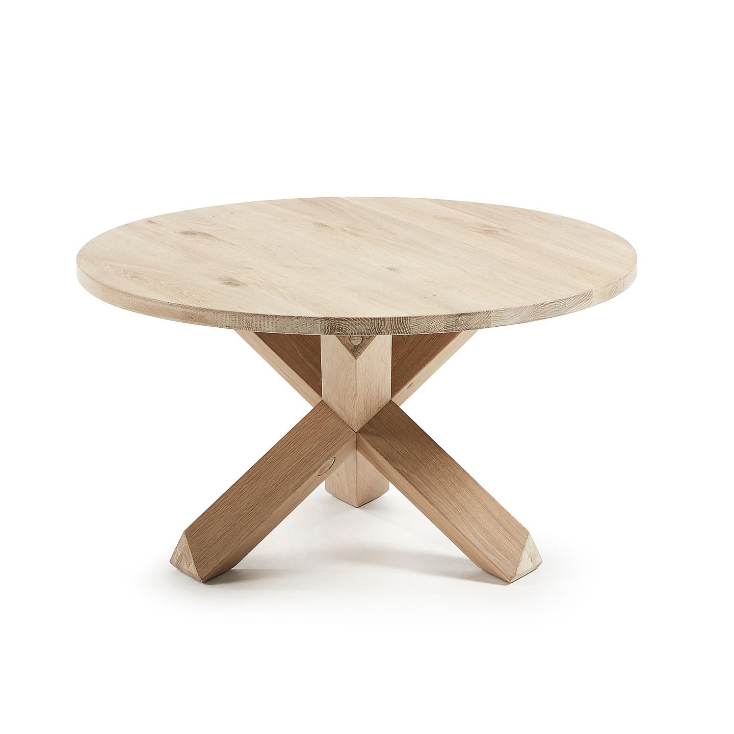 Kave Home - Salontafel Lotus Ø 65 cm massief eikenhout - Kave Home - Salontafel Lotus Ø 65 cm massief eikenhout -