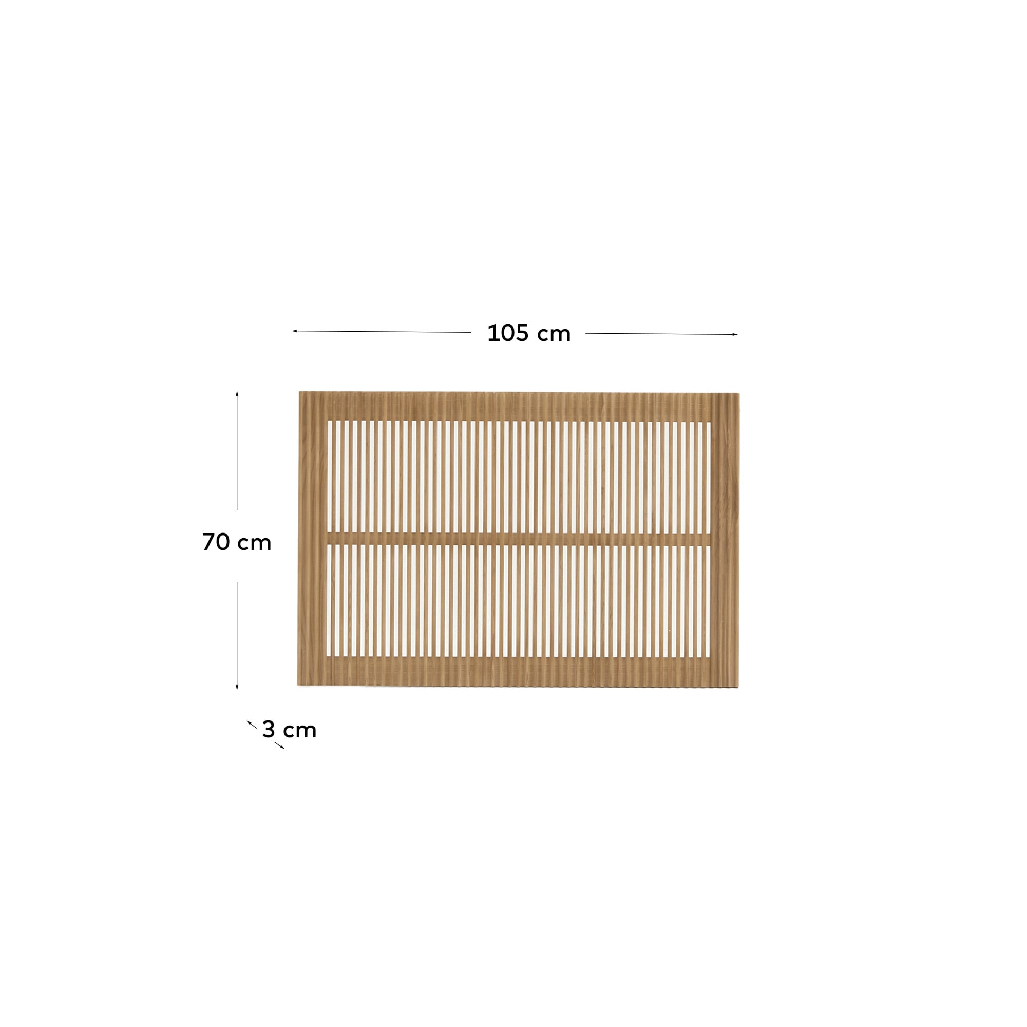Beyla solid ash wood headboard for a bed up to 90 cm FSC 100%