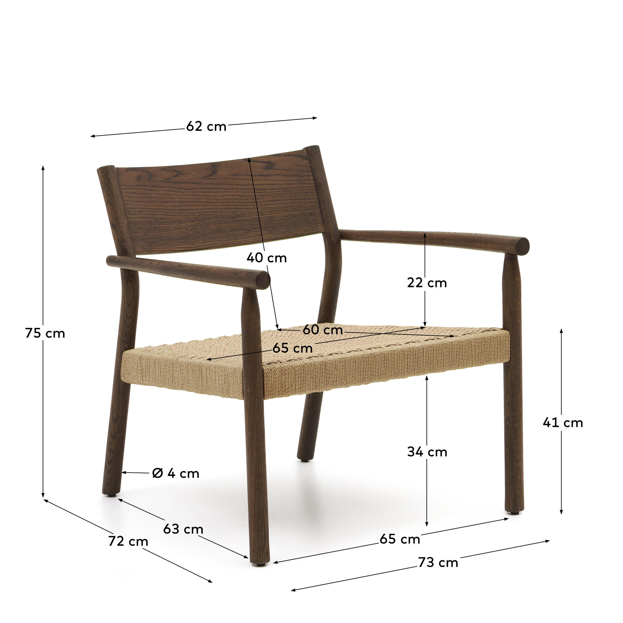 HÜBSCH INTERIOR - MERGE Vierkante Bijzettafel, Nachtkastje Van FSC Eiken 37x37xh38cm