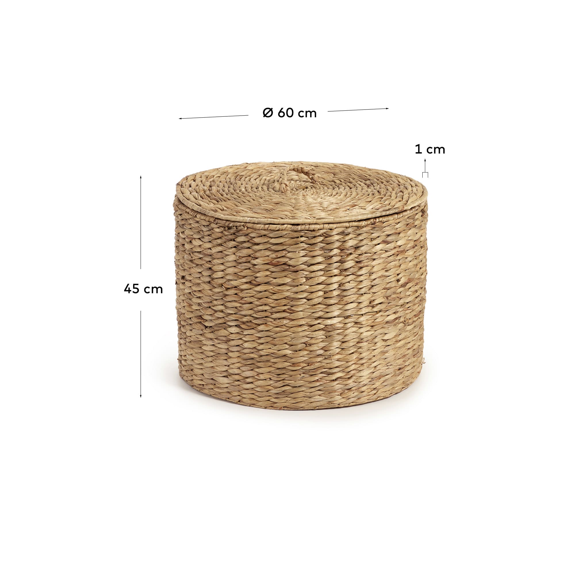 Yessira natural fibre clothes basket, 45 cm
