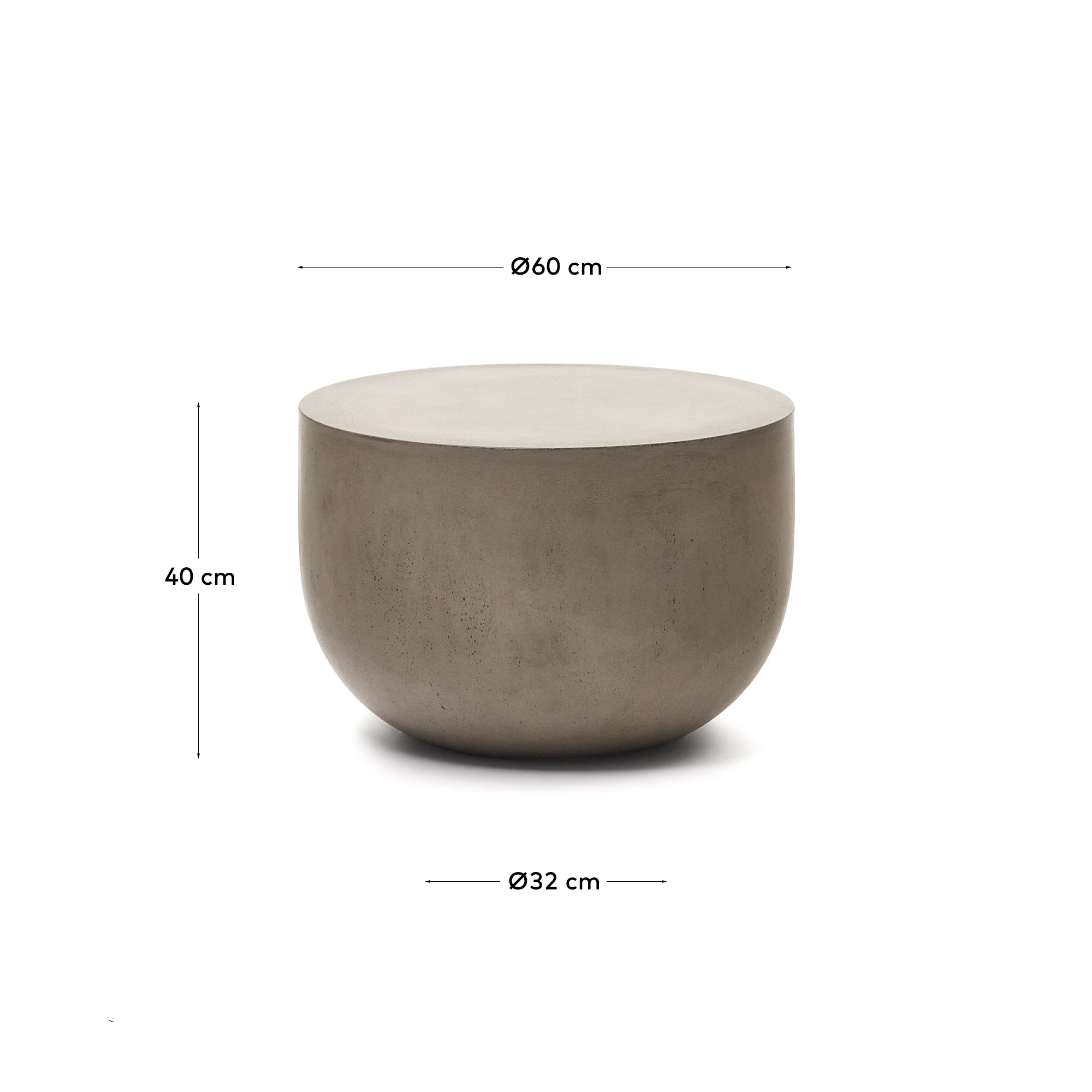 Garbet cement coffee table, Ø 60 cm - sizes