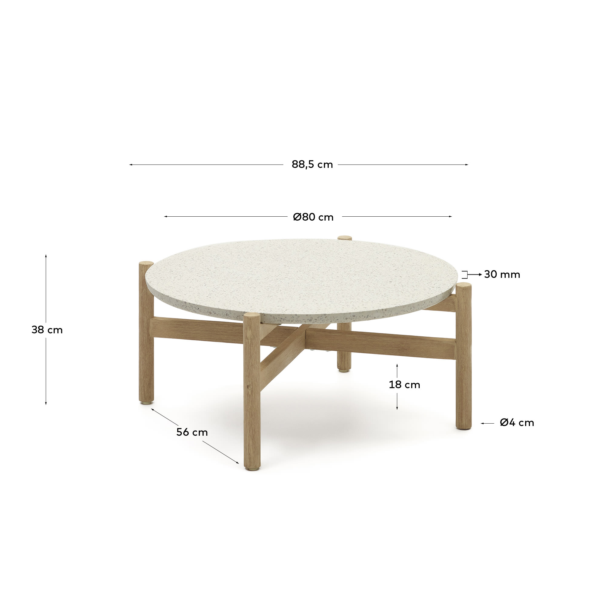 Eucalyptus outdoor online coffee table