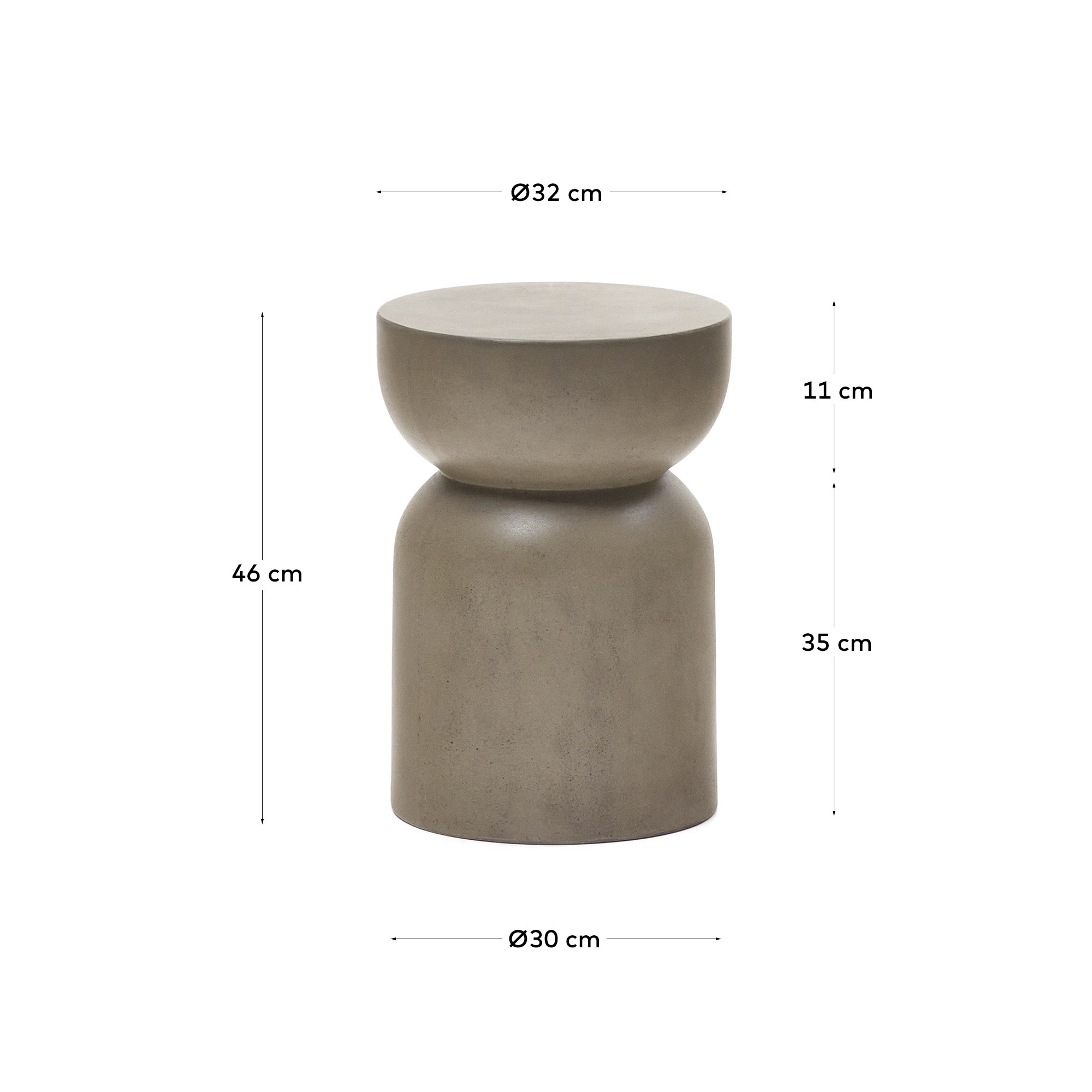 가베트 원형 시멘트 사이드 테이블 Ø 32cm - 크기