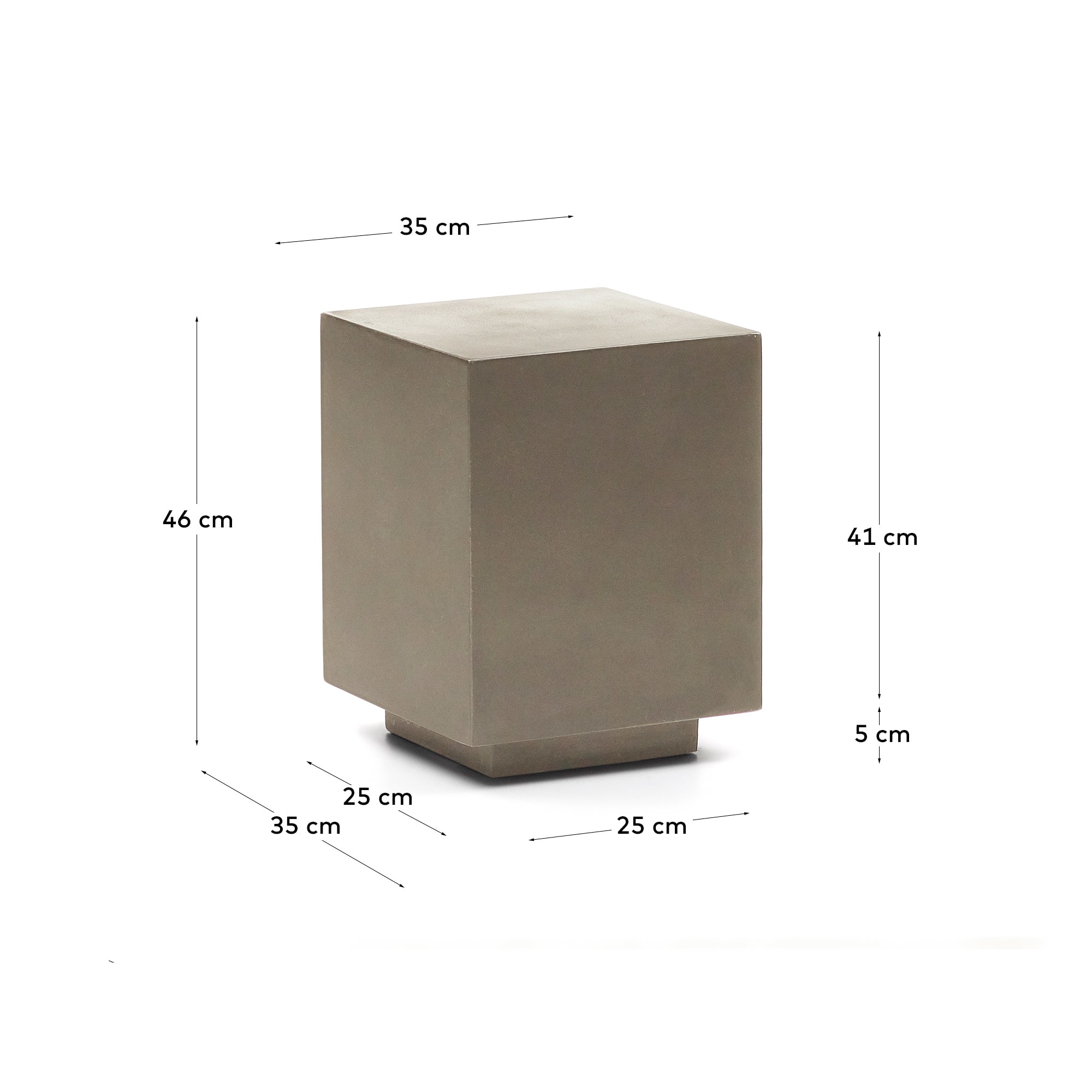 루스텔라 시멘트 사이드 테이블 35 x 35cm - 크기