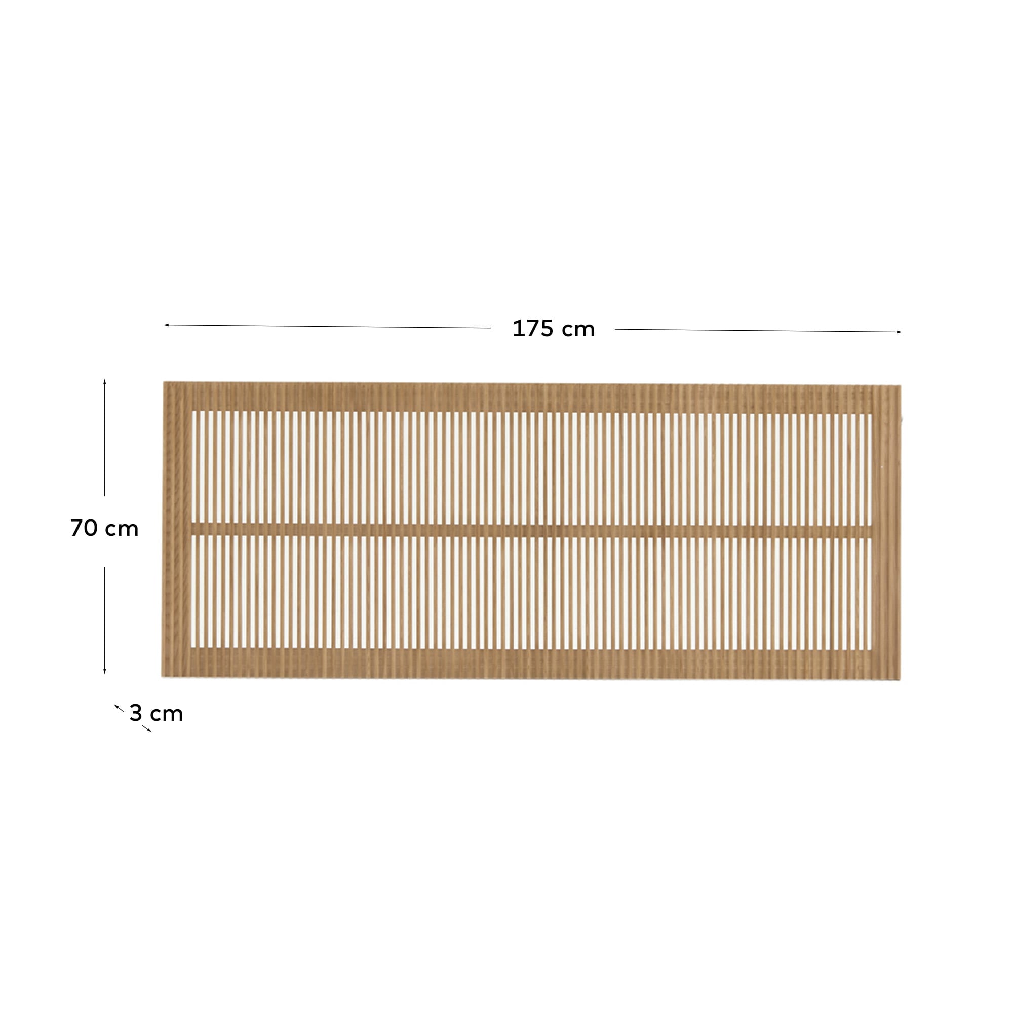 Beyla solid ash wood headboard for a bed up to 160 cm FSC 100%