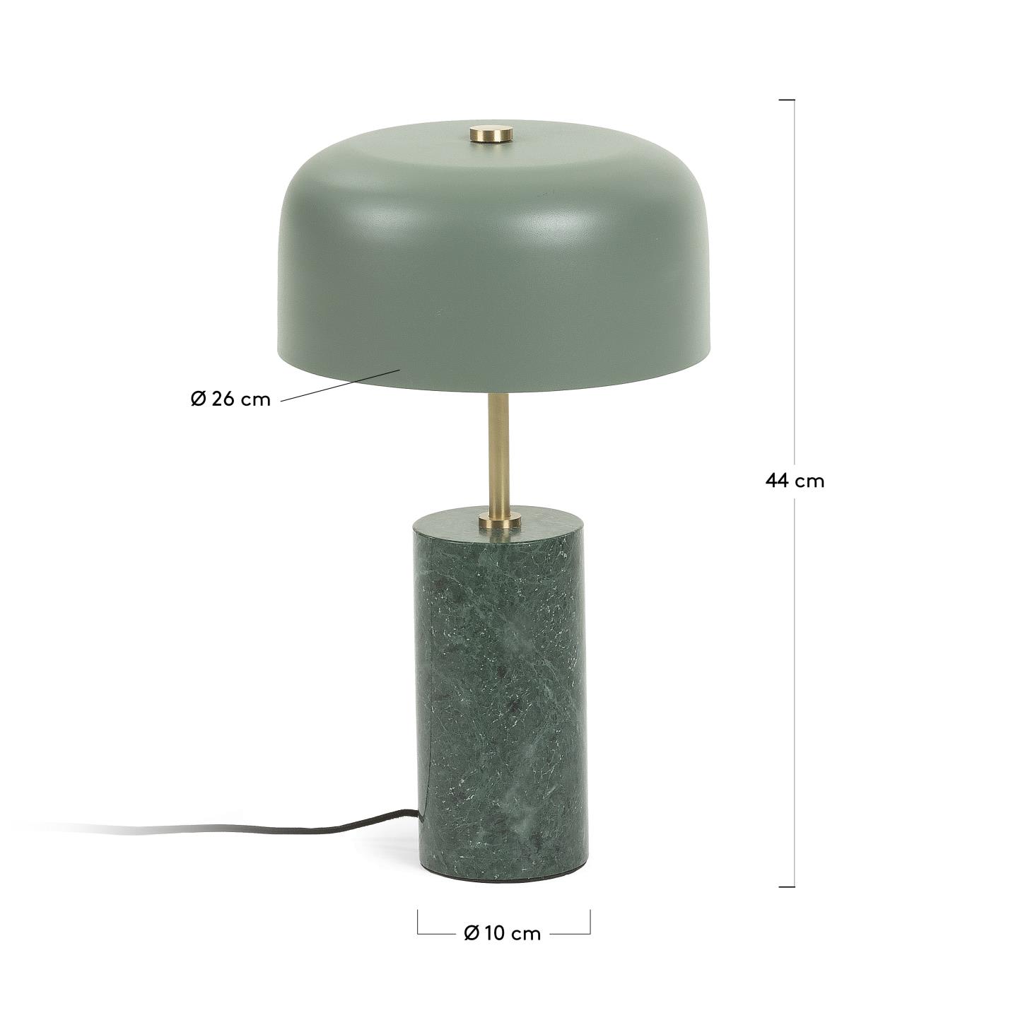 Videl table lamp in metal and marble - sizes