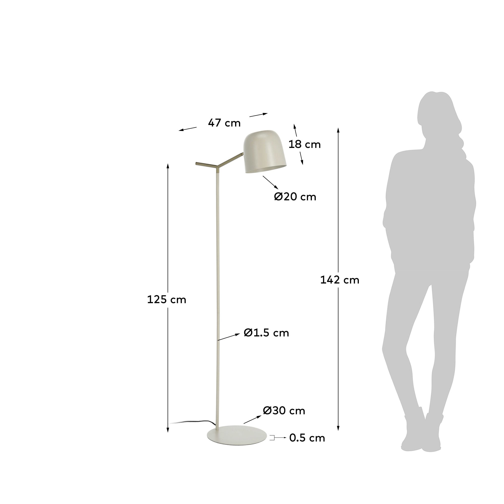 Alish metal floor lamp - sizes