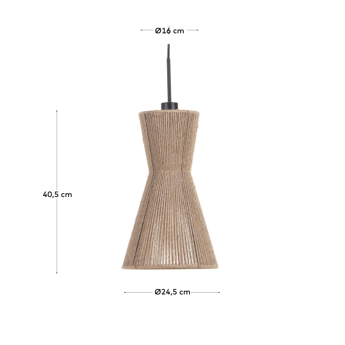 Crista jute light shade with natural finish Ø 24.5 cm
