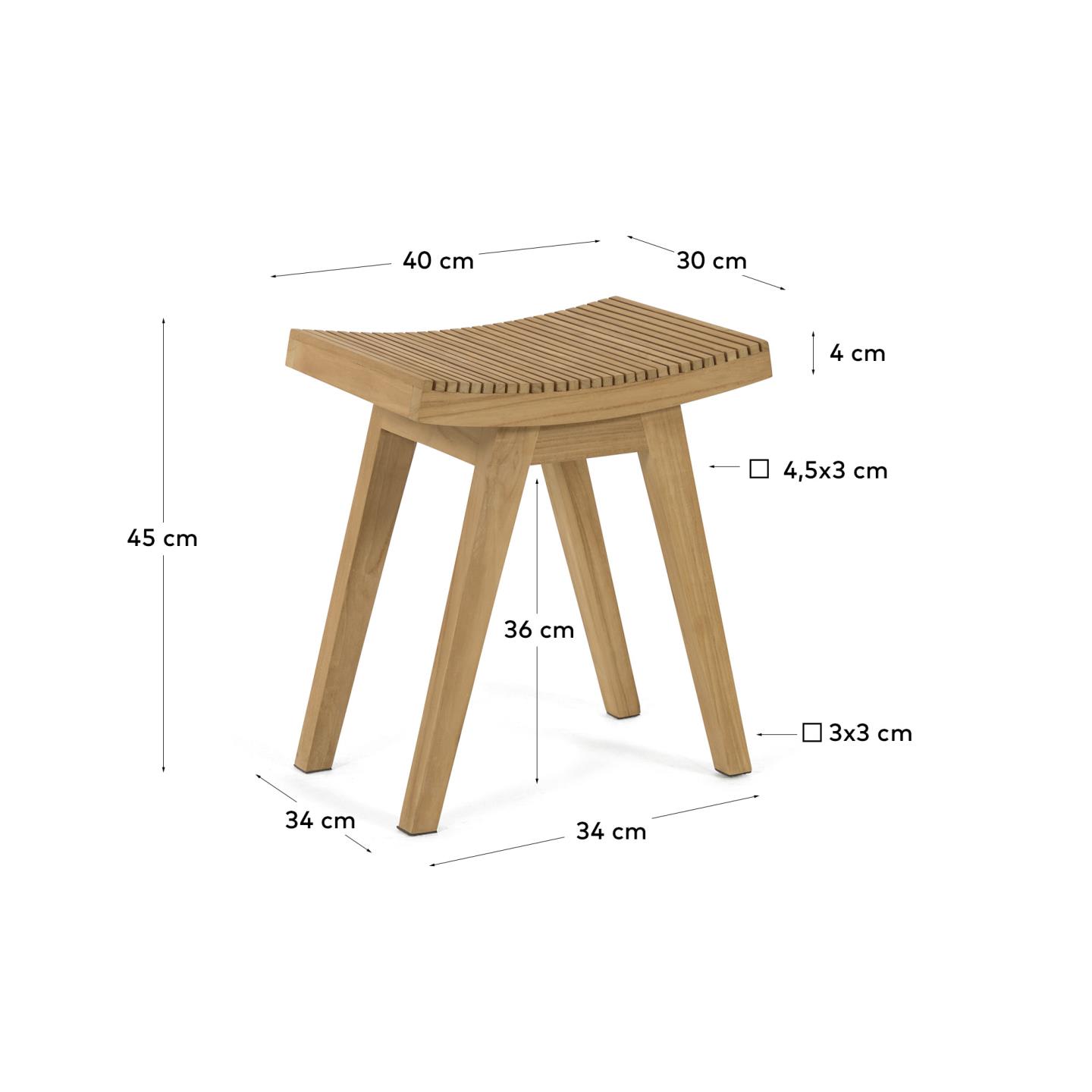 Vicentina solid teak footrest