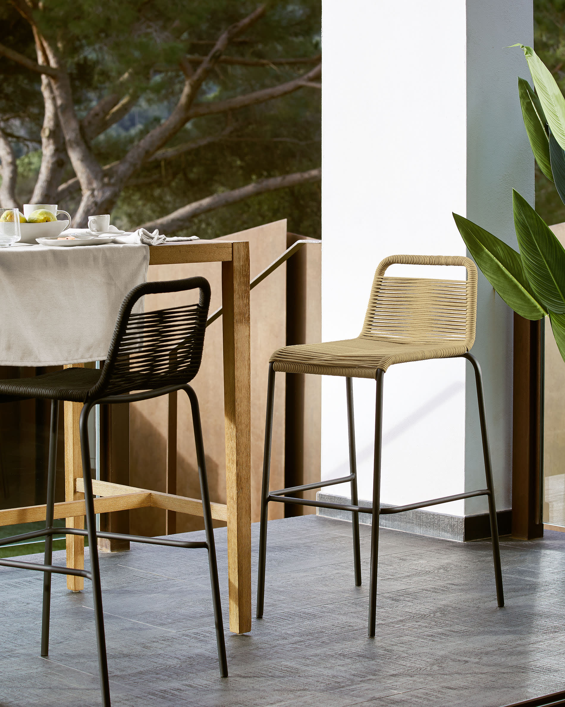 Tabouret Lambton en corde — Kave Home