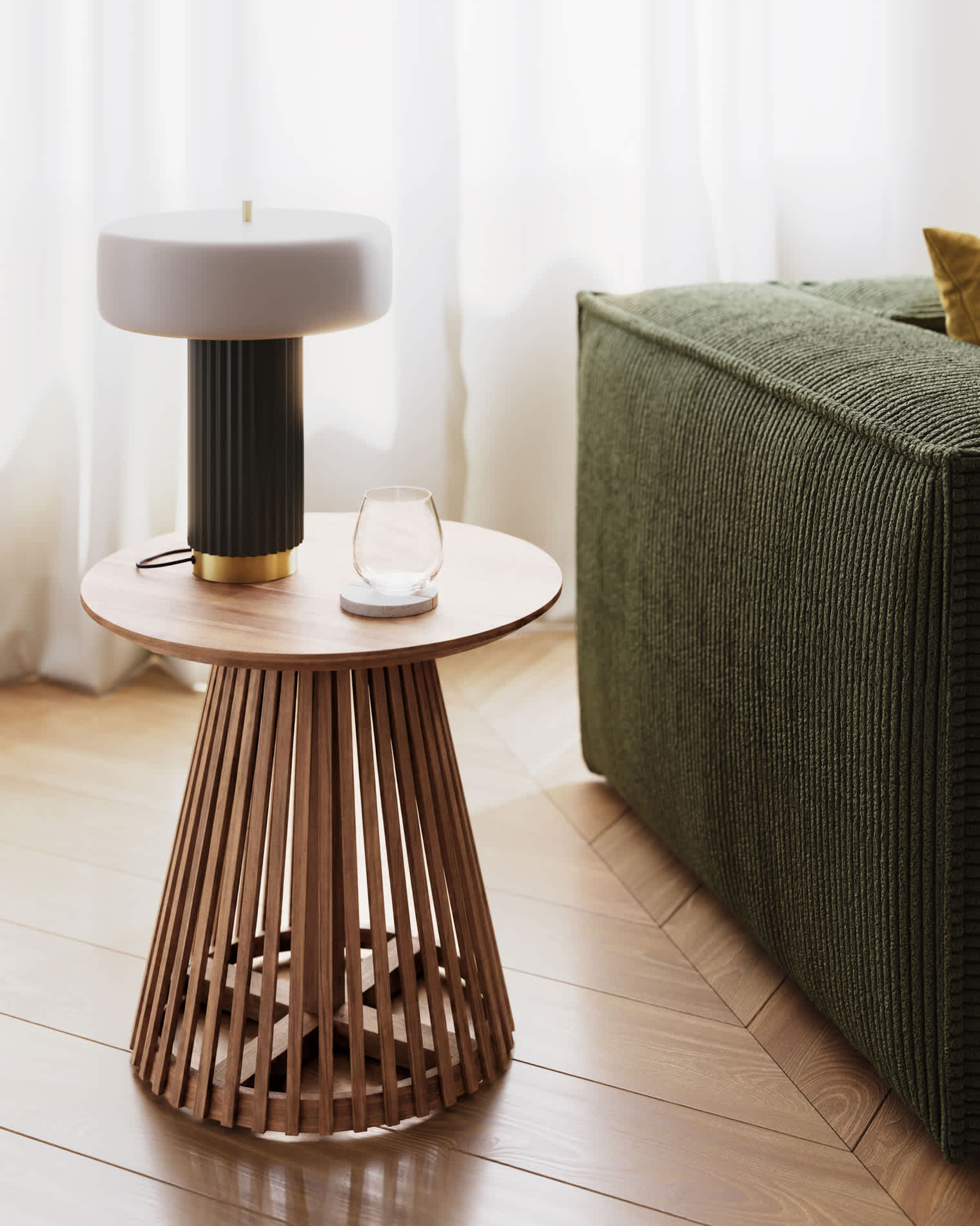 Table d'appoint Jeanette en teck Ø — Kave Home