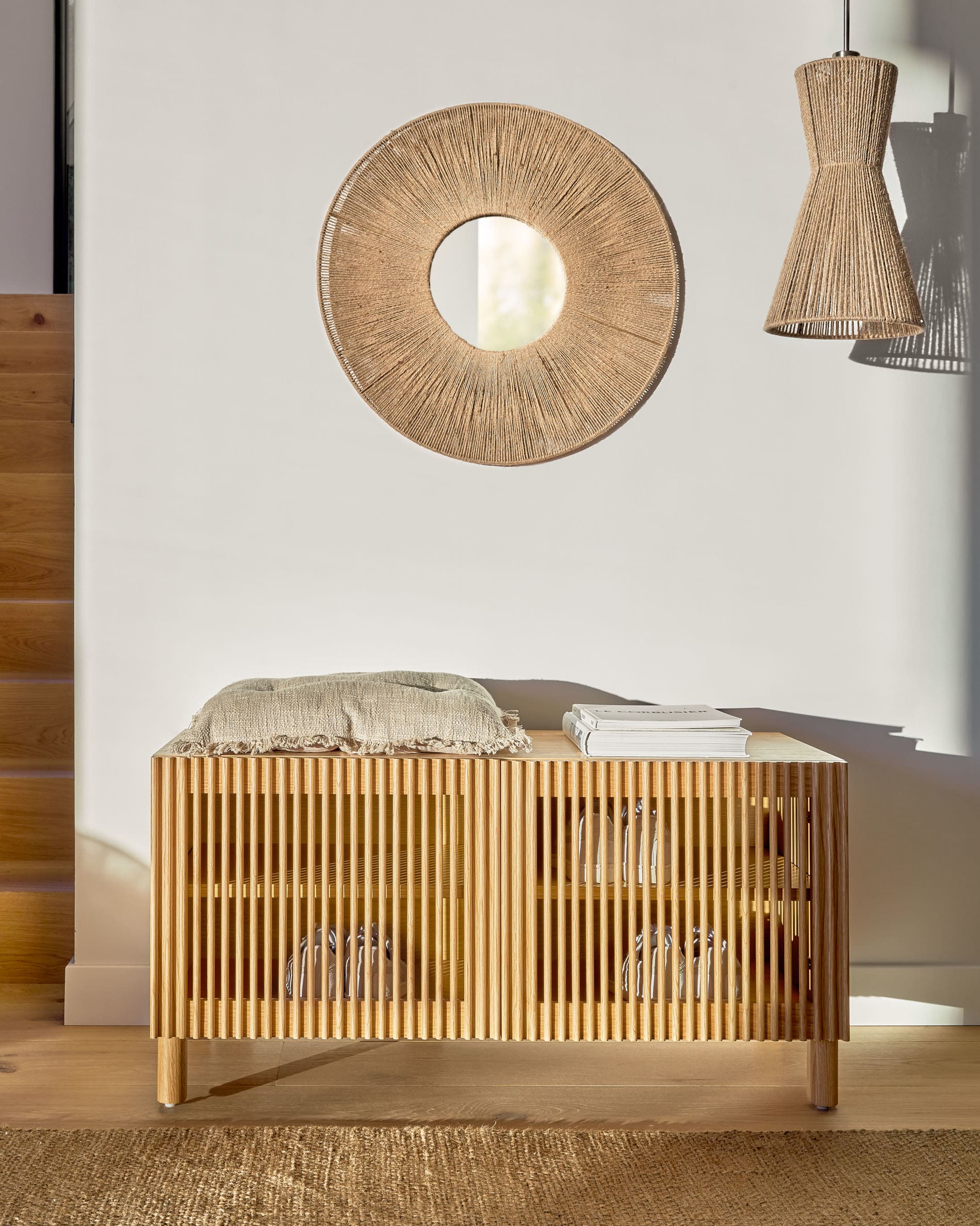 Abat-jour pour suspension Crista en jute finition naturelle Ø 24,5 cm — Kave Home