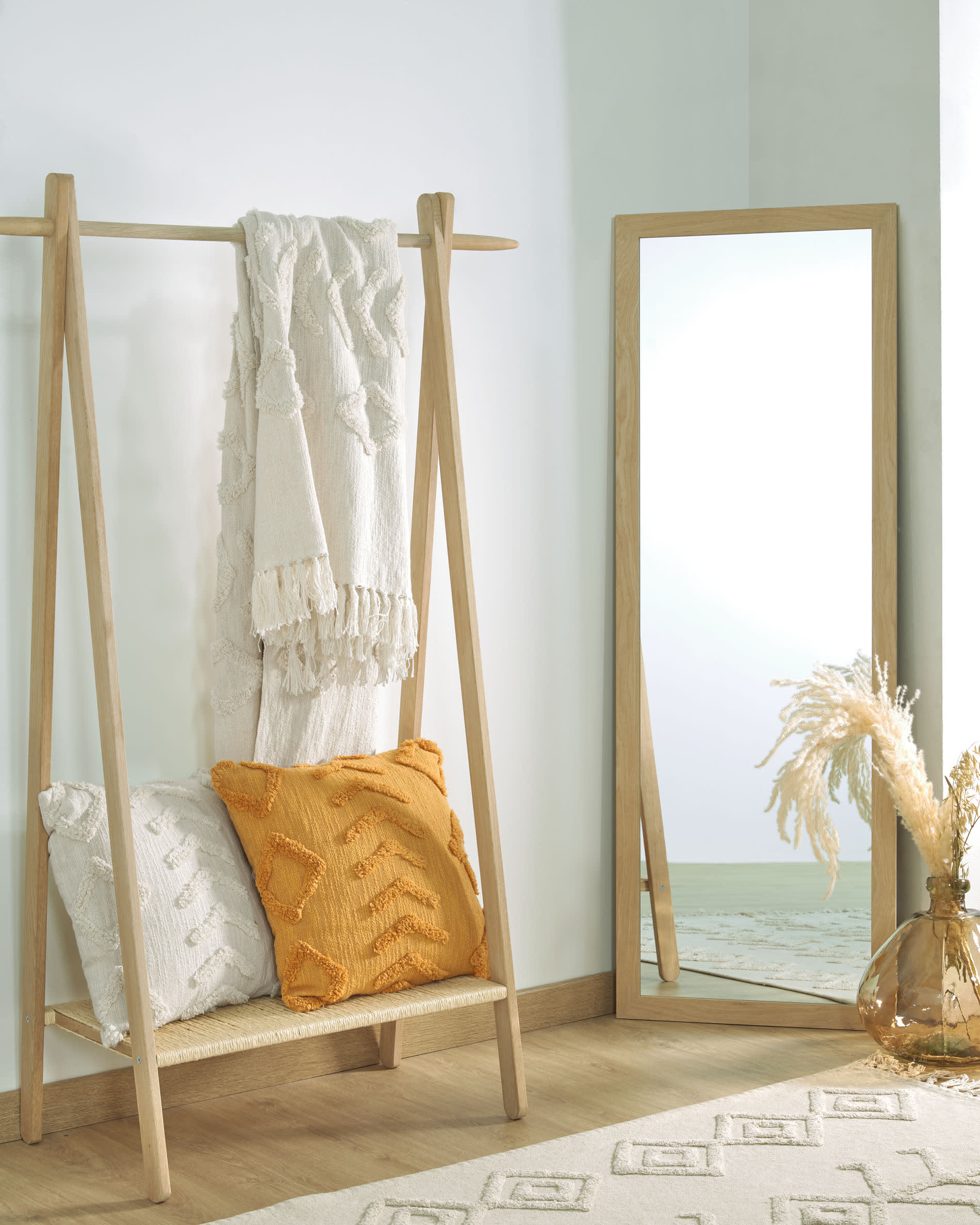 Miroir Wilany 52,5 x 152,5 cm avec finition naturelle — Kave Home