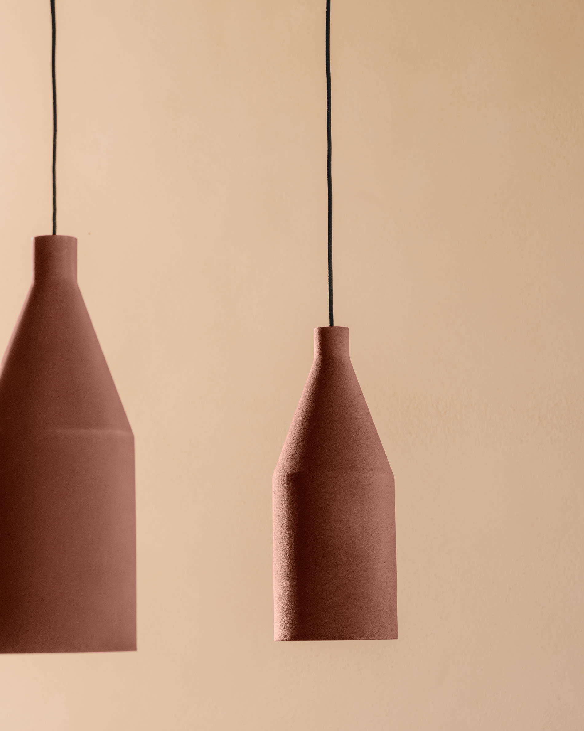 Peralta ceiling lamp in metal with a terractotta painted finish, Ø 15 cm