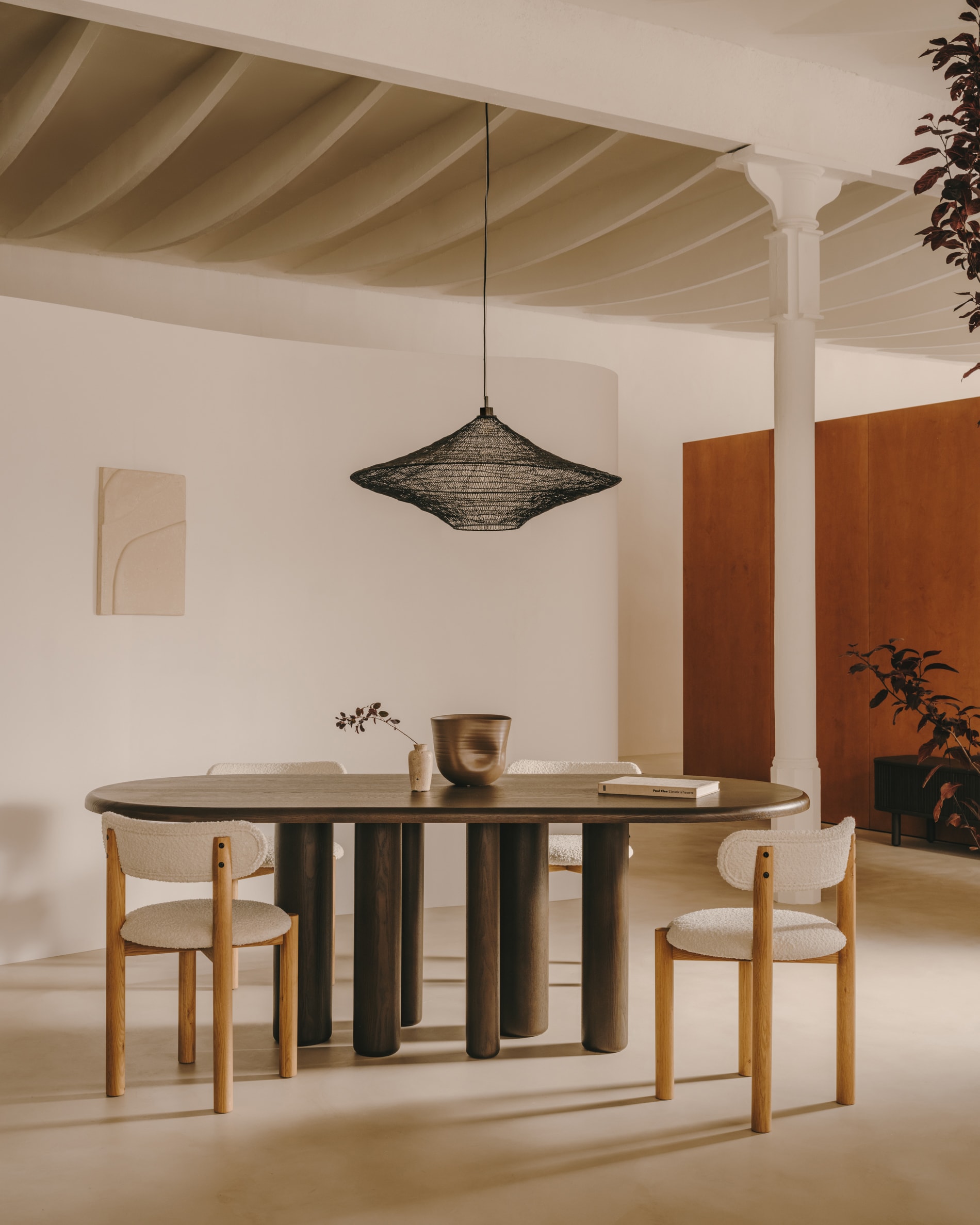 Metal Makai ceiling lamp with black finish Ø 87 cm | Kave Metal Makai ceiling lamp with black finish Ø 87 cm | Kave