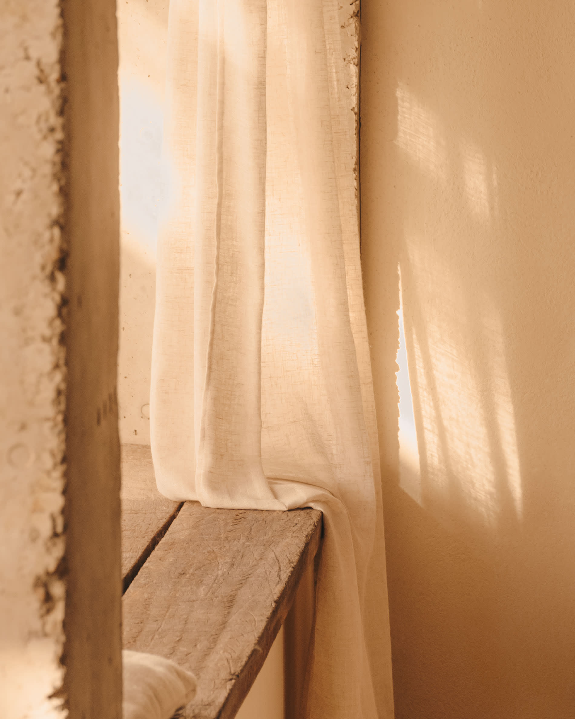 Malavella curtain, 100% lino in white, 140 x 270 cm