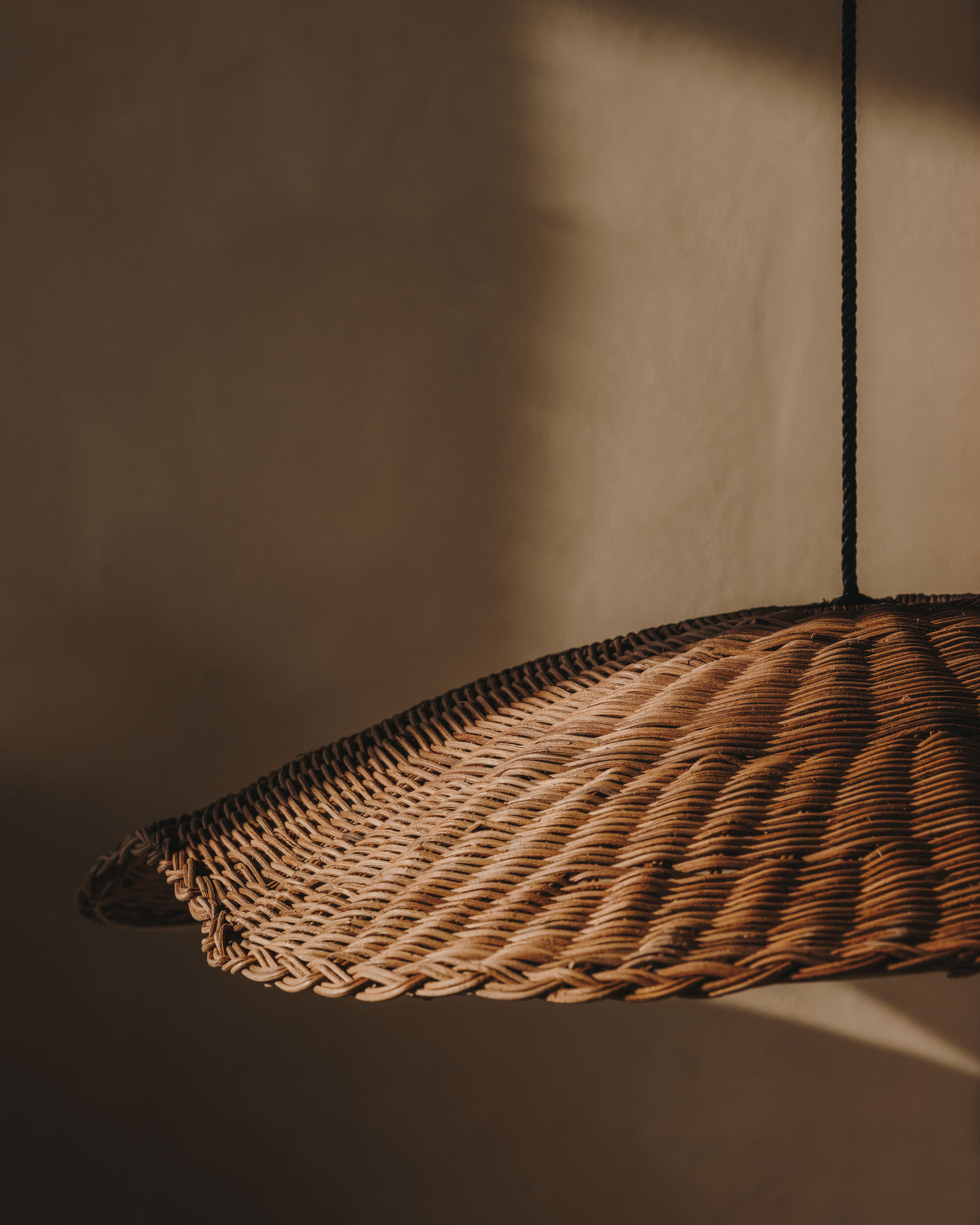 Bisbal ceiling lamp shade with a natural finish, Ø 80 cm