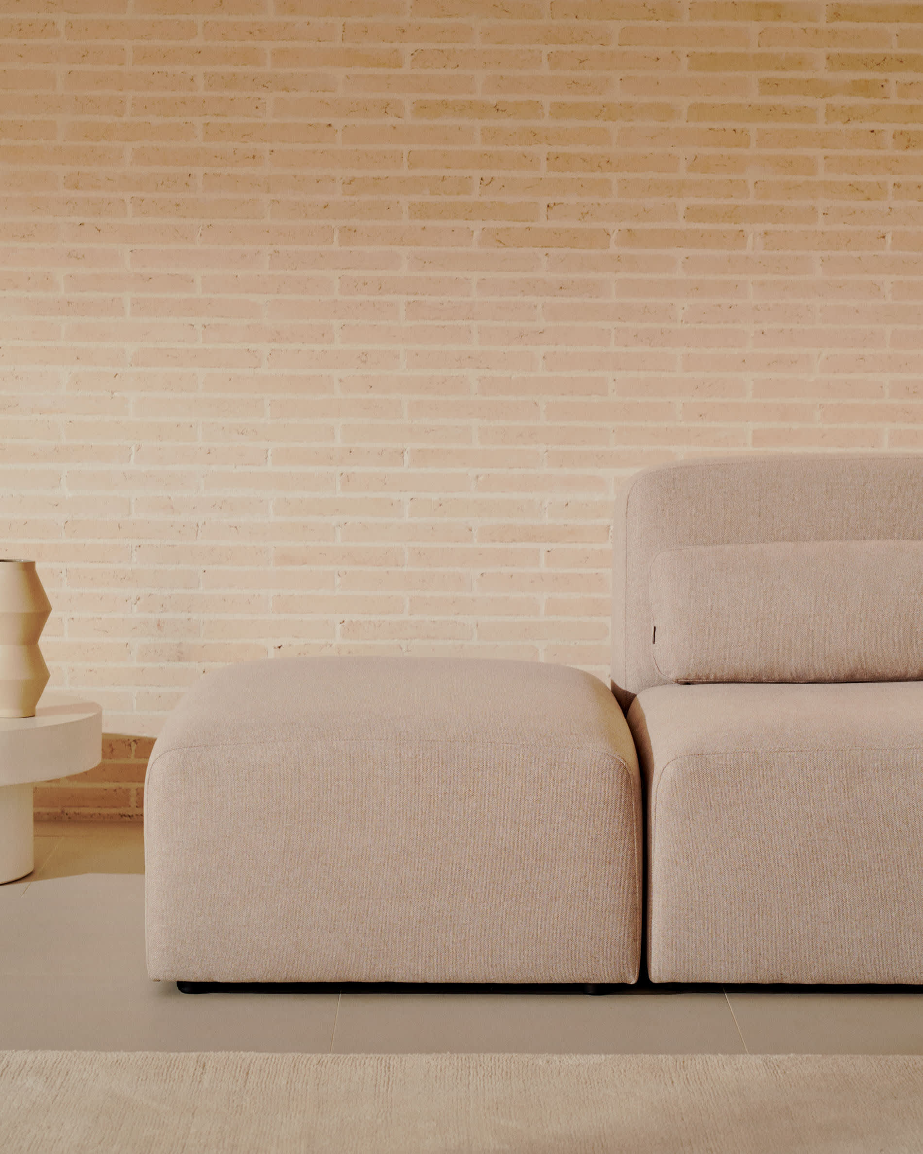 Neom 1 seater modular sofa with back module in beige, 169 cm FSC Mix Credit