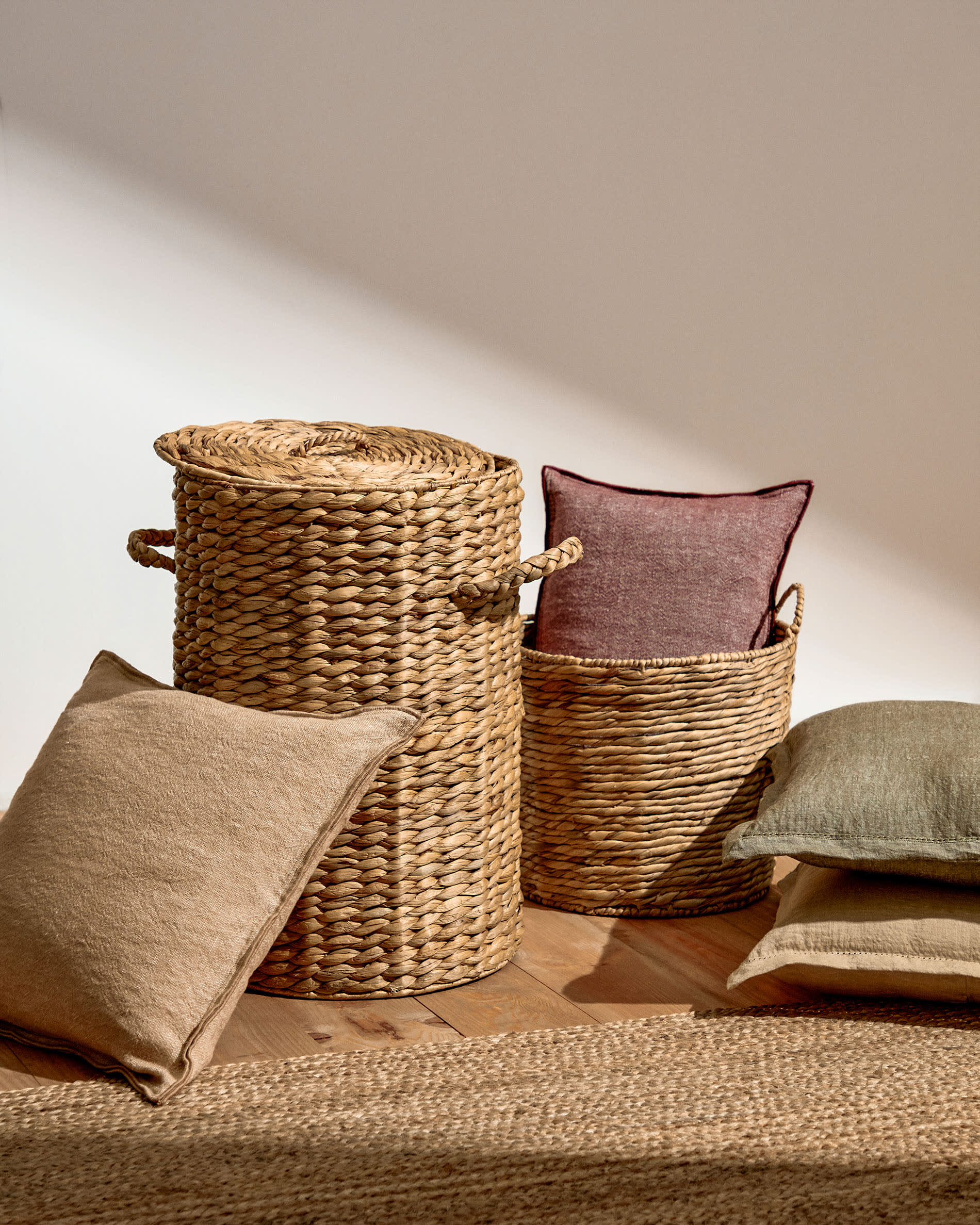Yessira natural fibre clothes basket, 55 cm