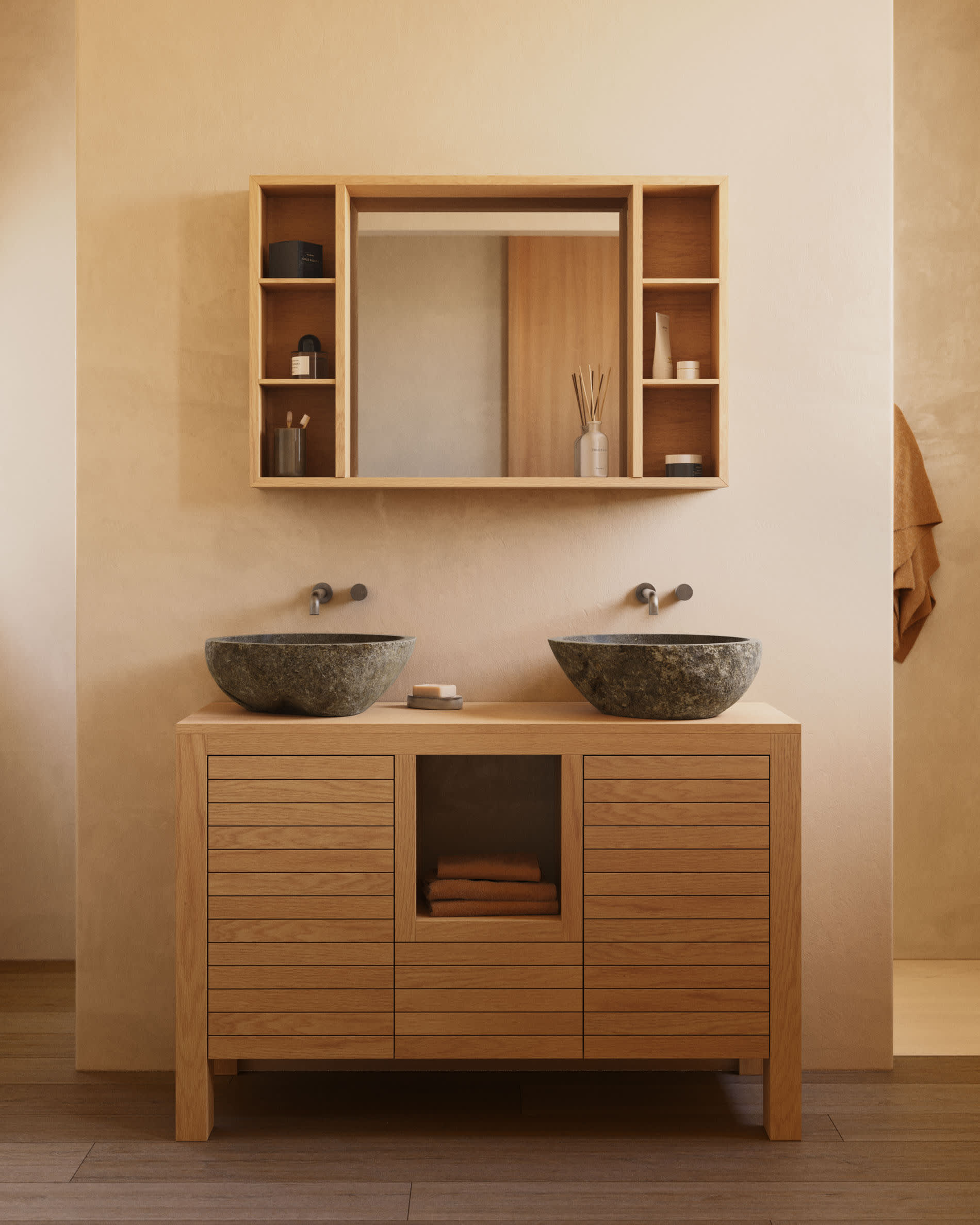 Tetsu stone wash basin, Ø 30-35 cm