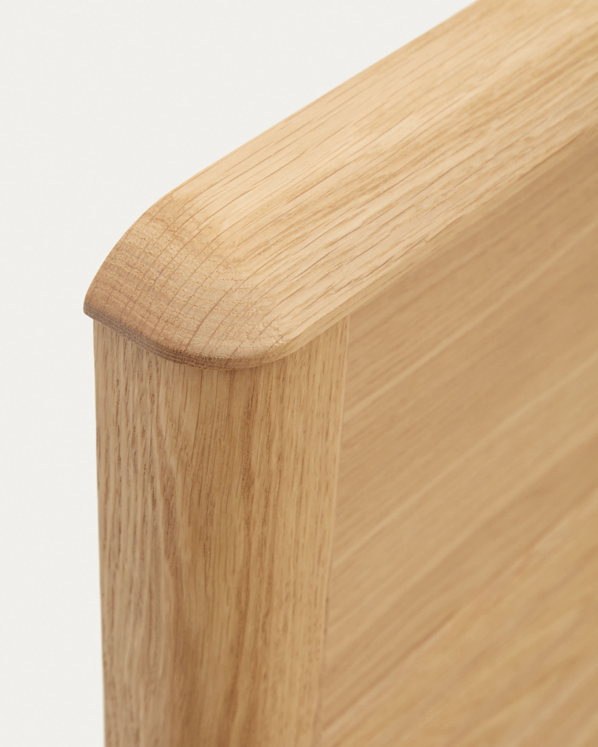 Lenon oak wood and veneer bed for 90 x 200 cm mattress, FSC MIX Credit