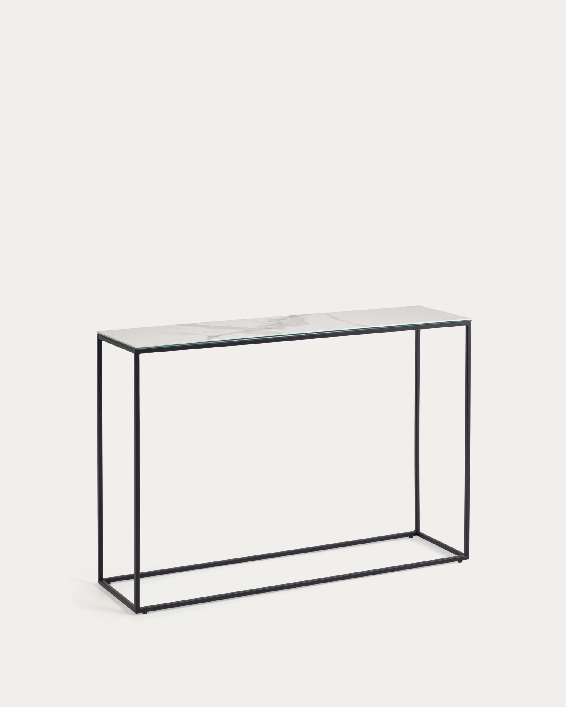 Rewena console table with Kalos Blanco porcelain top and steel ...