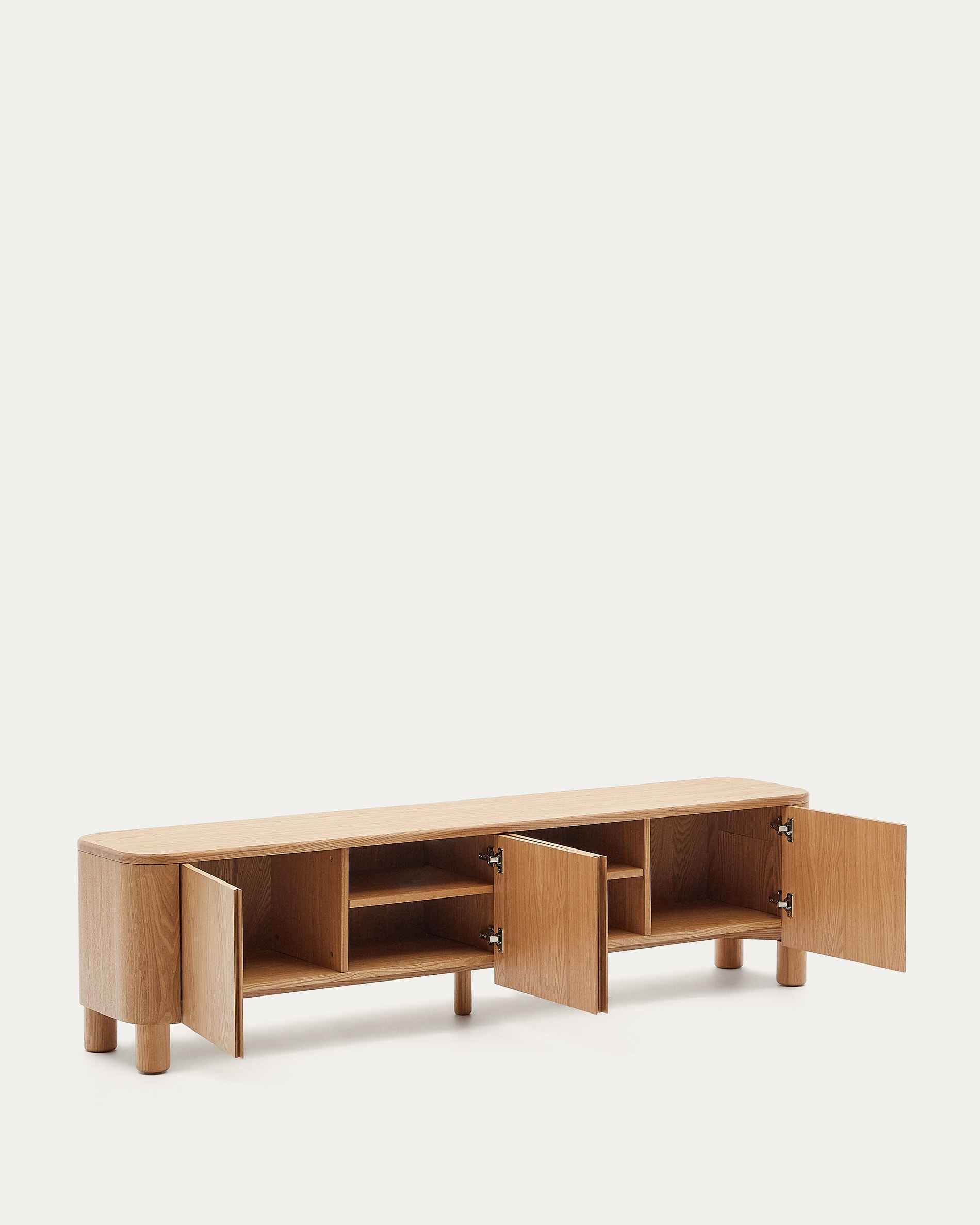 Salaya TV stand in ash plywood FSC Mix Credit, 200 cm x 52 cm
