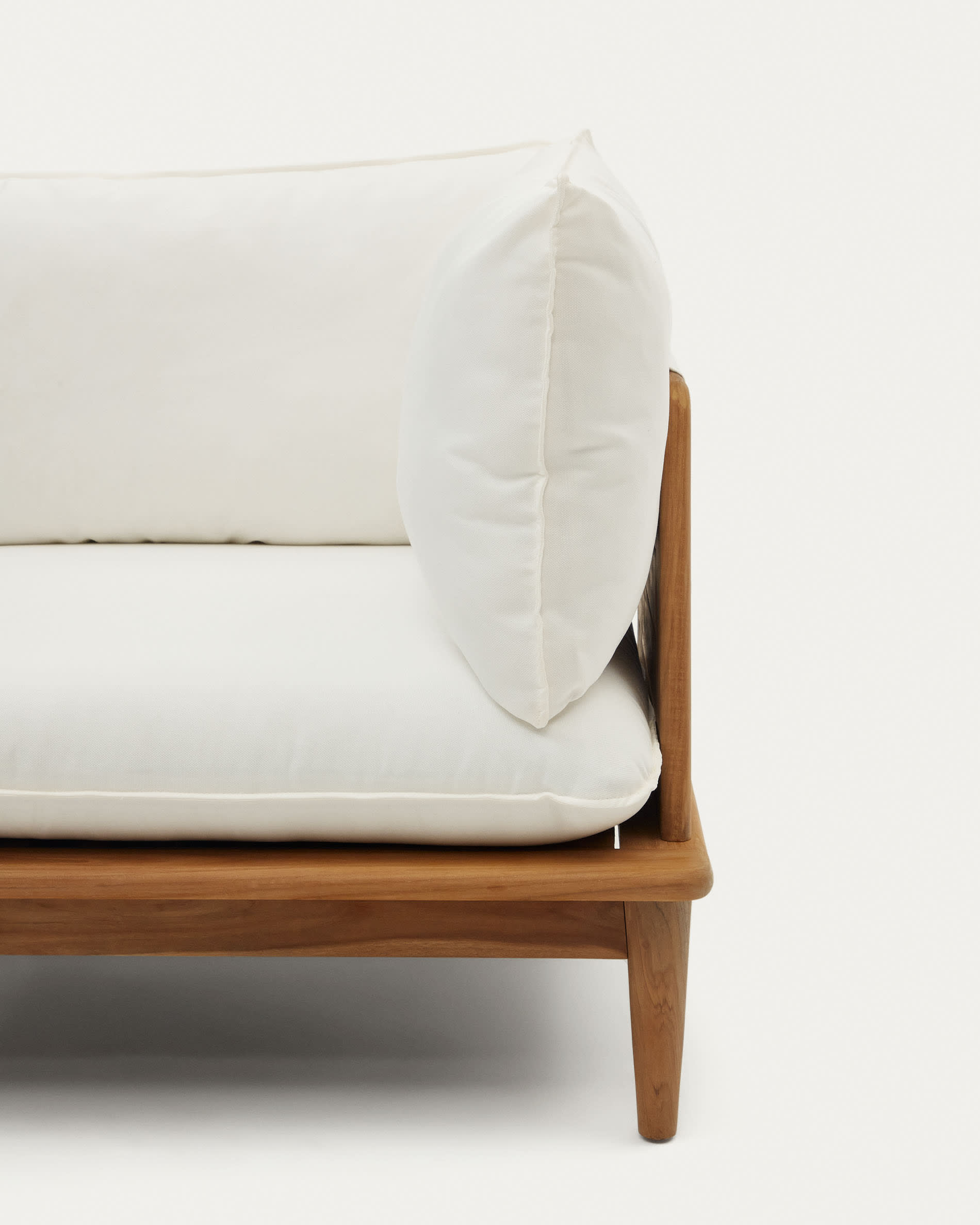 Portitxol modular corner armchair in solid teak