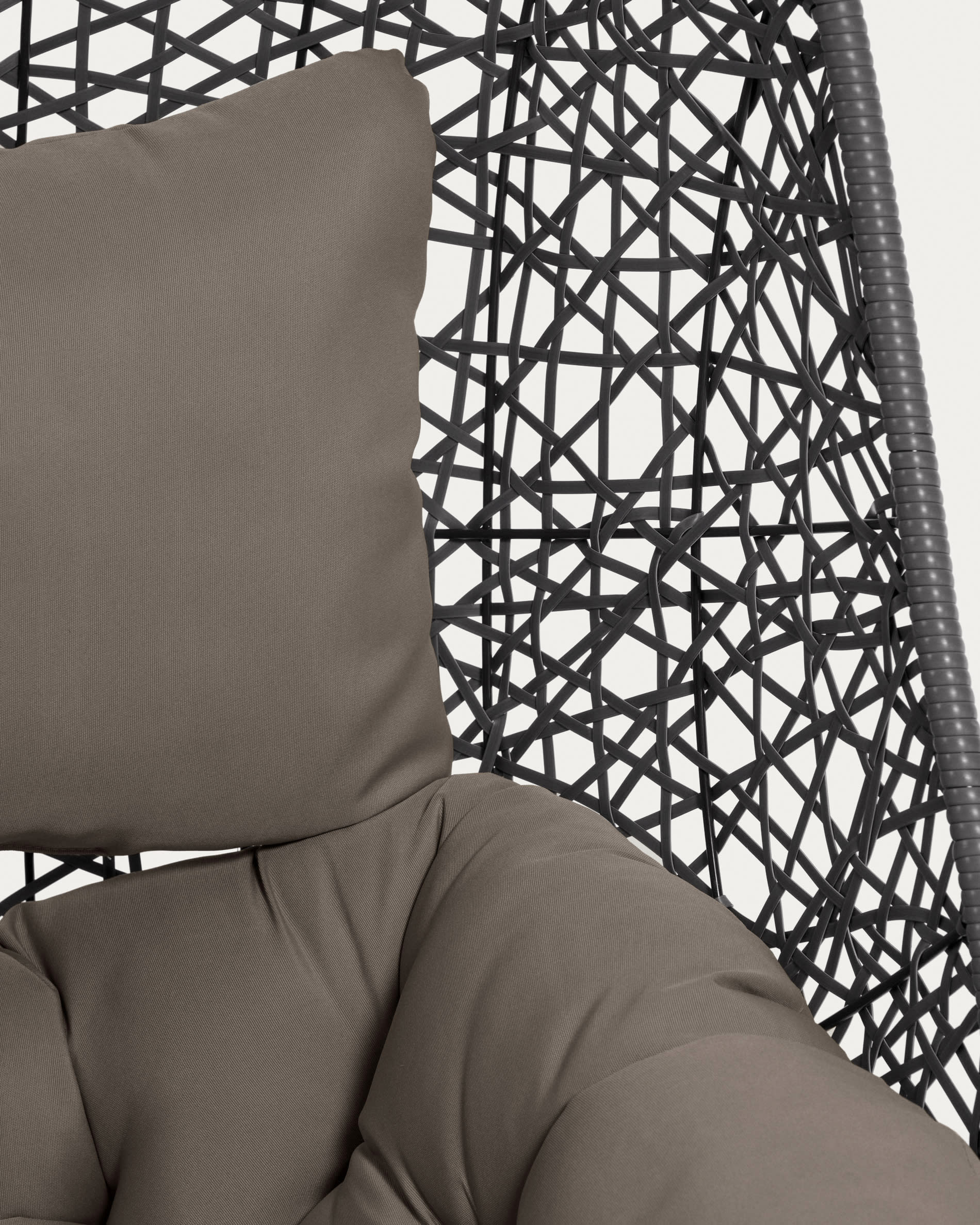 Florina hanging chair in dark grey