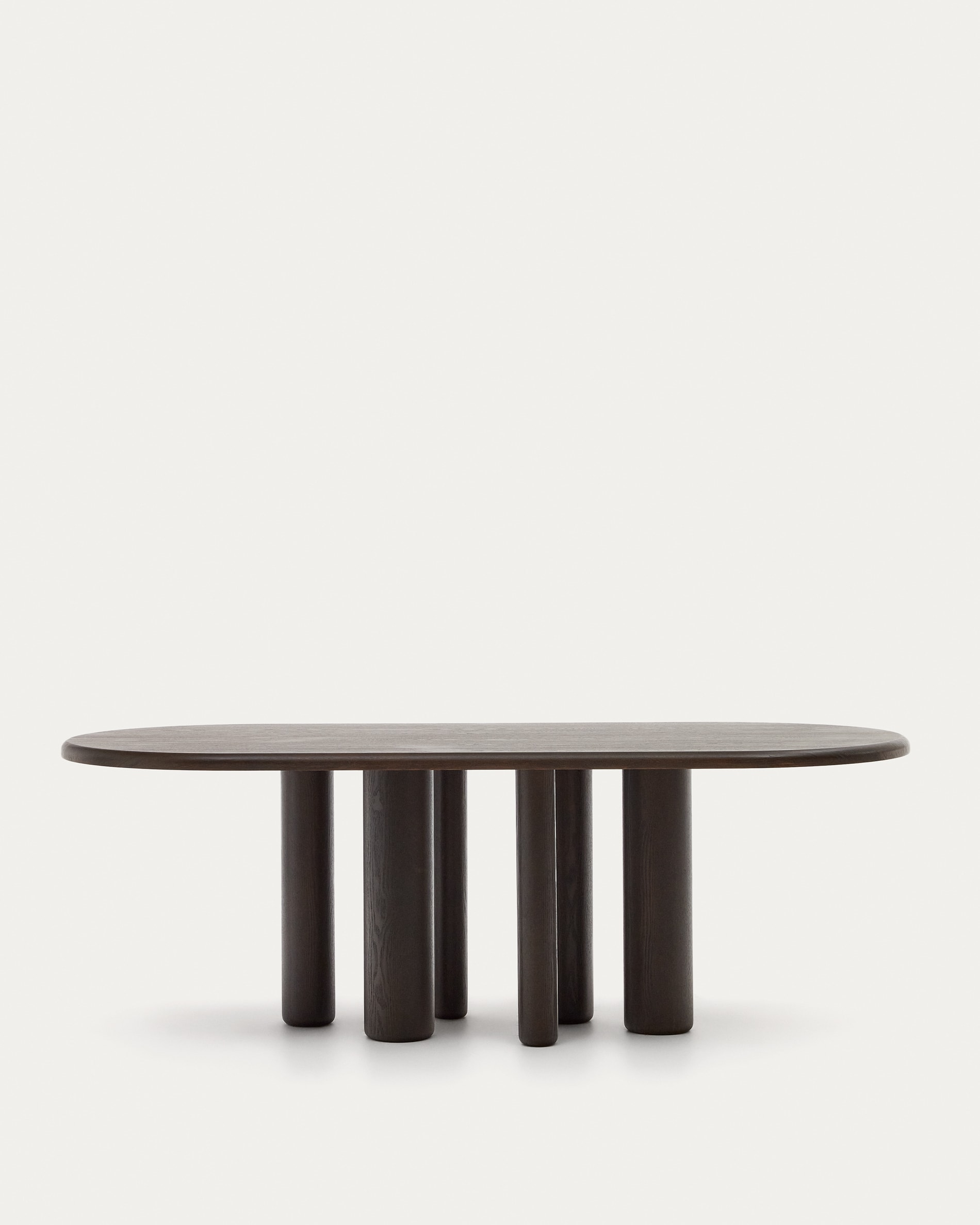 마일렌 타원형 애쉬나무 다크 무늬목 테이블 Ø 220 x 105 cm
