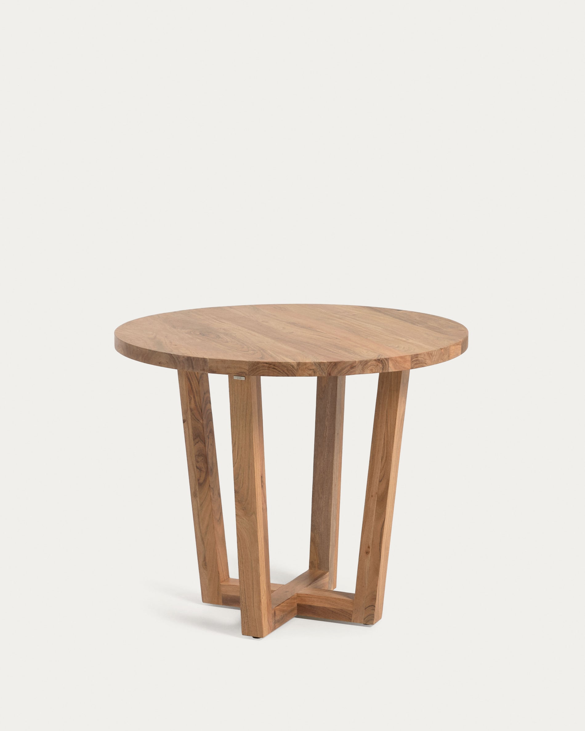 Nahla round table in solid acacia wood with natural finish Ø 90cm FSC 100%