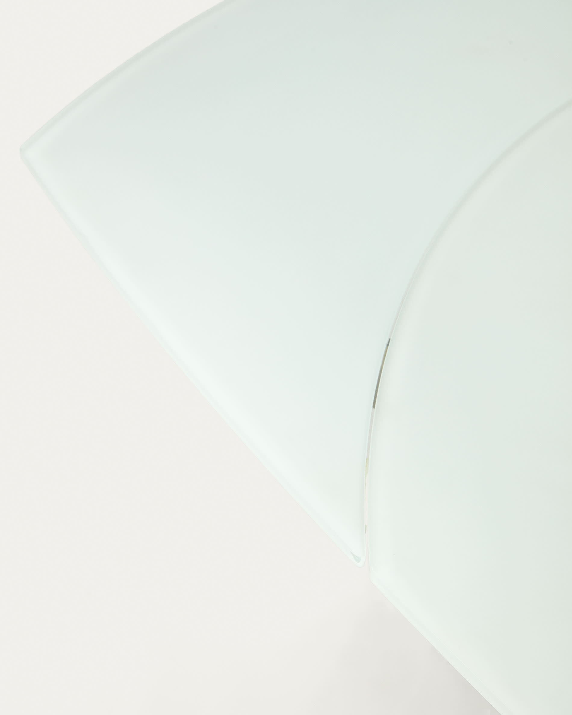 Yodalia extendable table in tempered glass with steel legs in a white finish 130(190)x100 cm