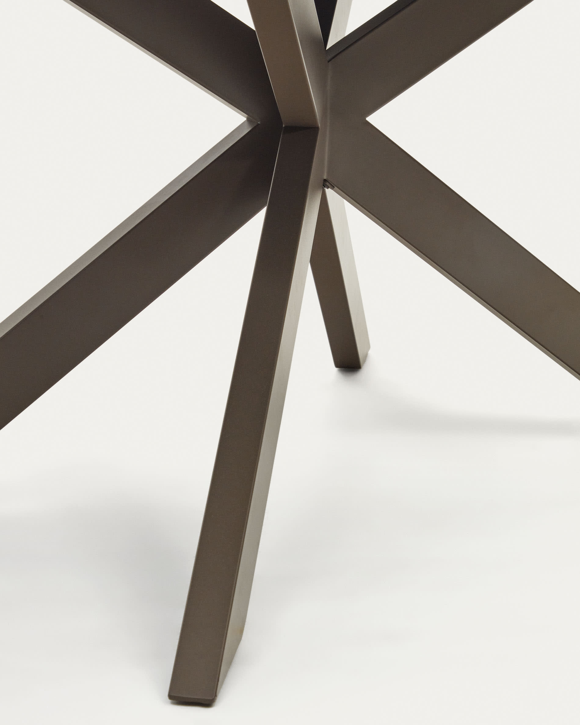 Atminda extendable table, porcelain and steel legs with a grey finish, 160 (210) x 90 cm