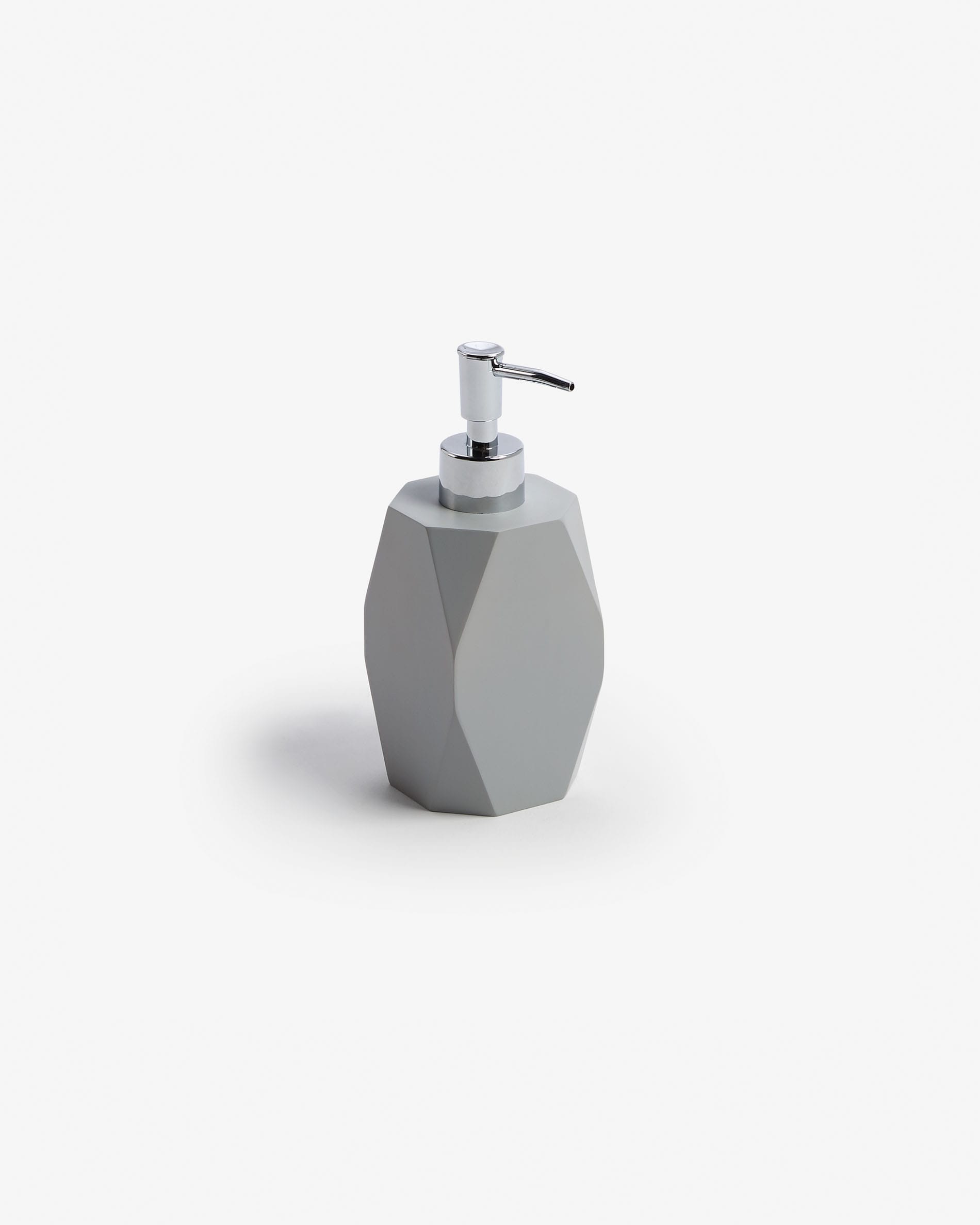 Soap dispenser Lyndo of grey polyresin
