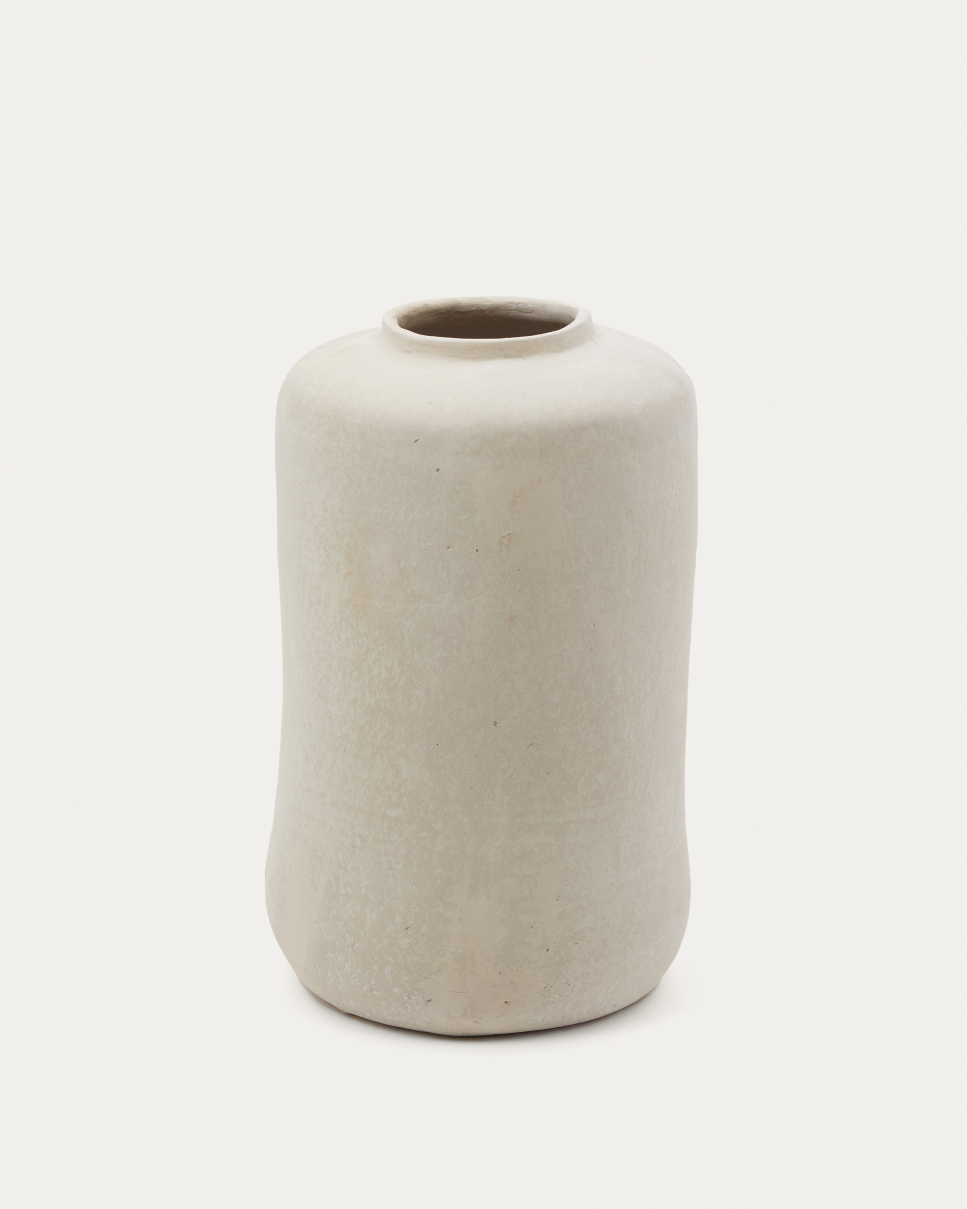Serina Vase aus Pappmaché weiß 34 cm