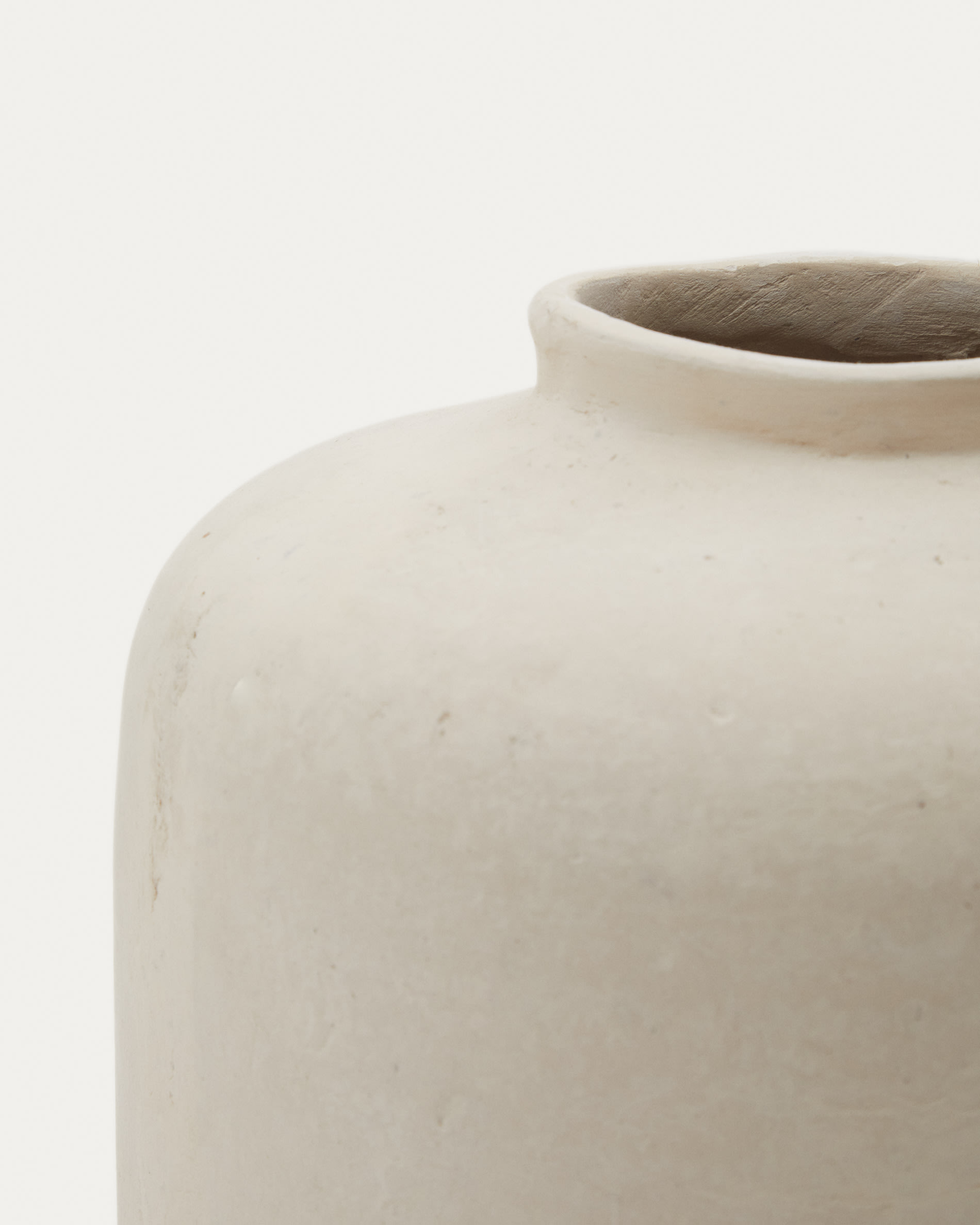 Serina papier mâché vase in white 27 cm
