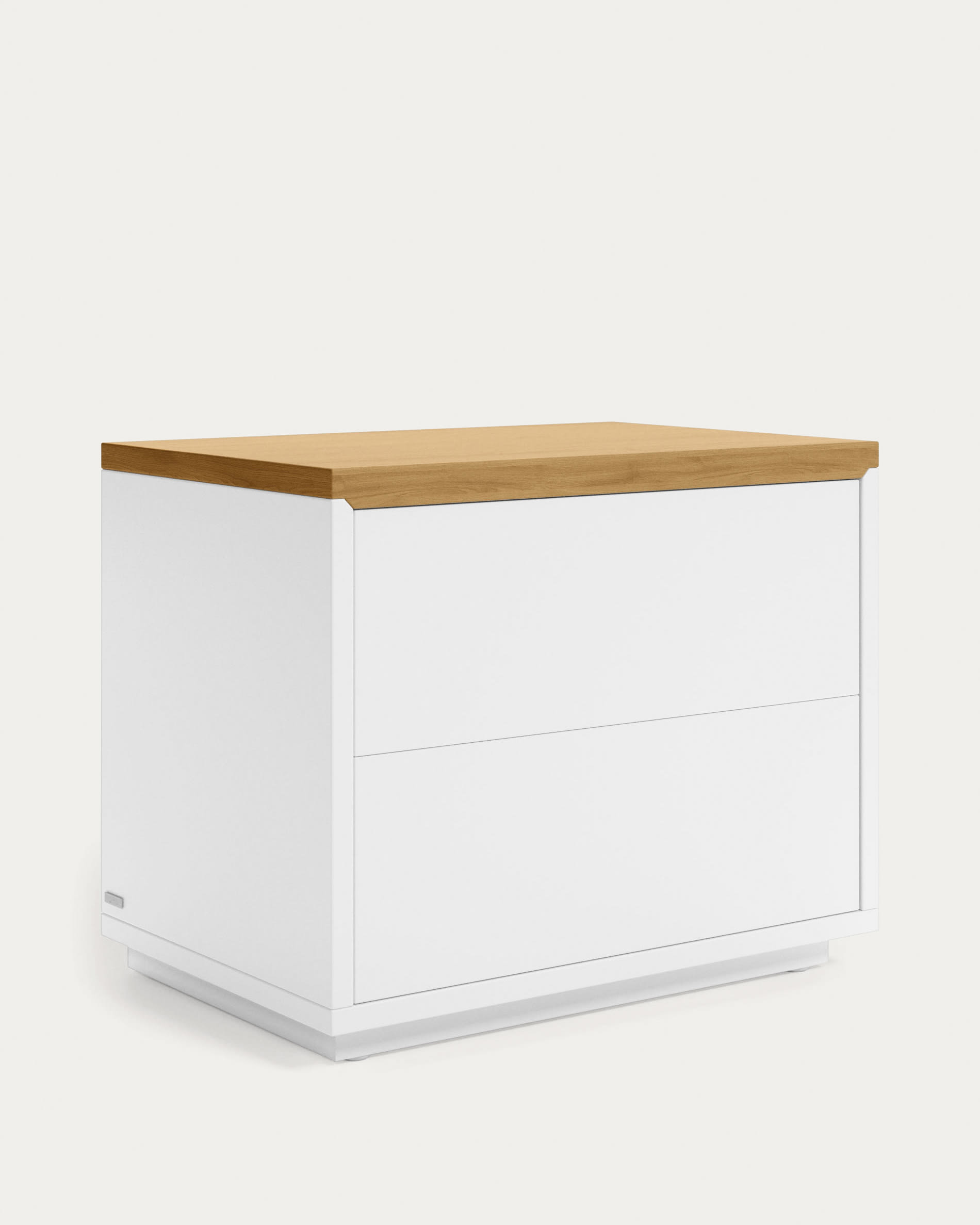 Table de chevet Abilen en contreplaqué de chêne laqué — Kave Home
