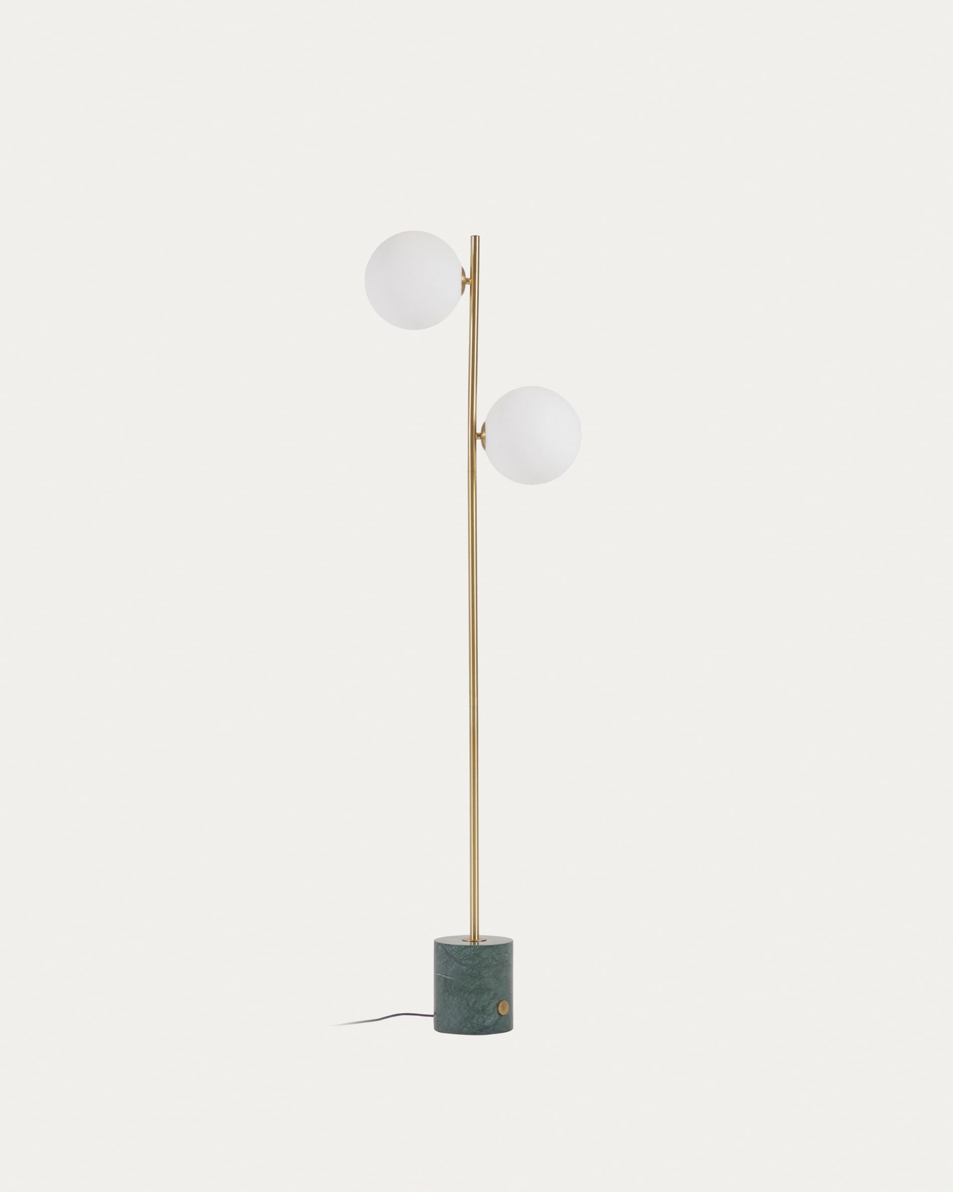 Lonela Marble Floor Lamp with Green Finish