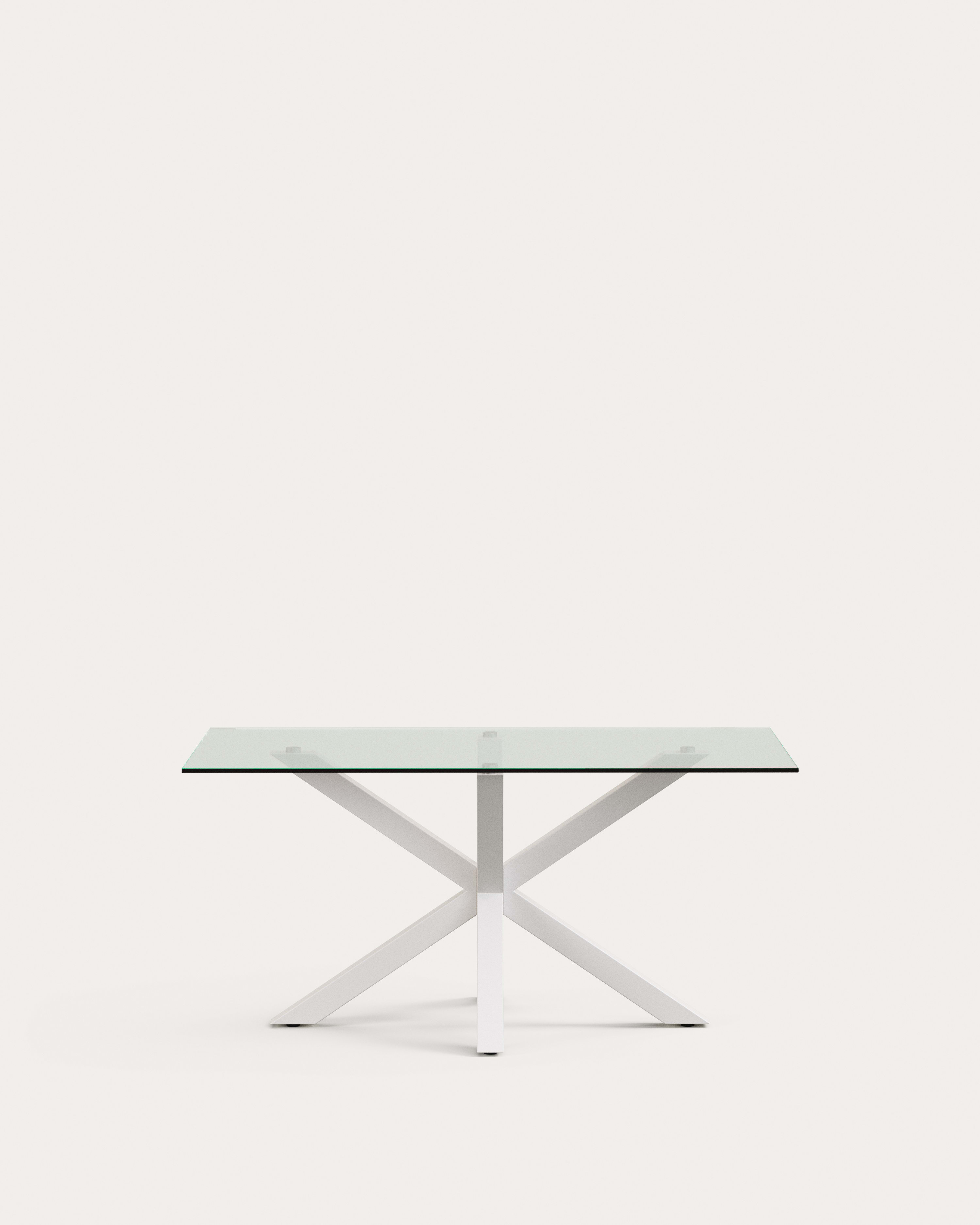 Folding dining table with store glass top