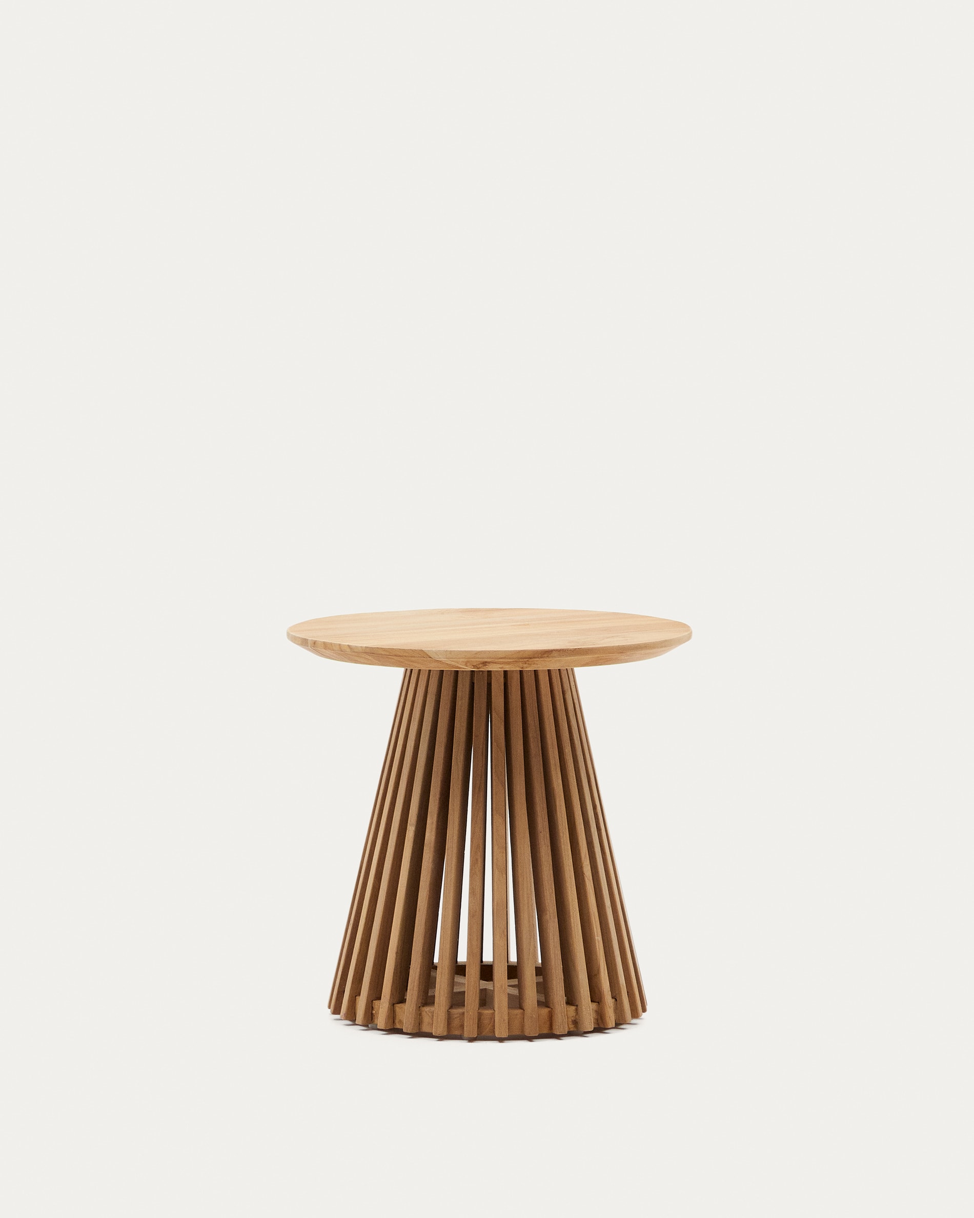 Jeanette round solid teak wood side table, Ø 50 cm | Kave Home