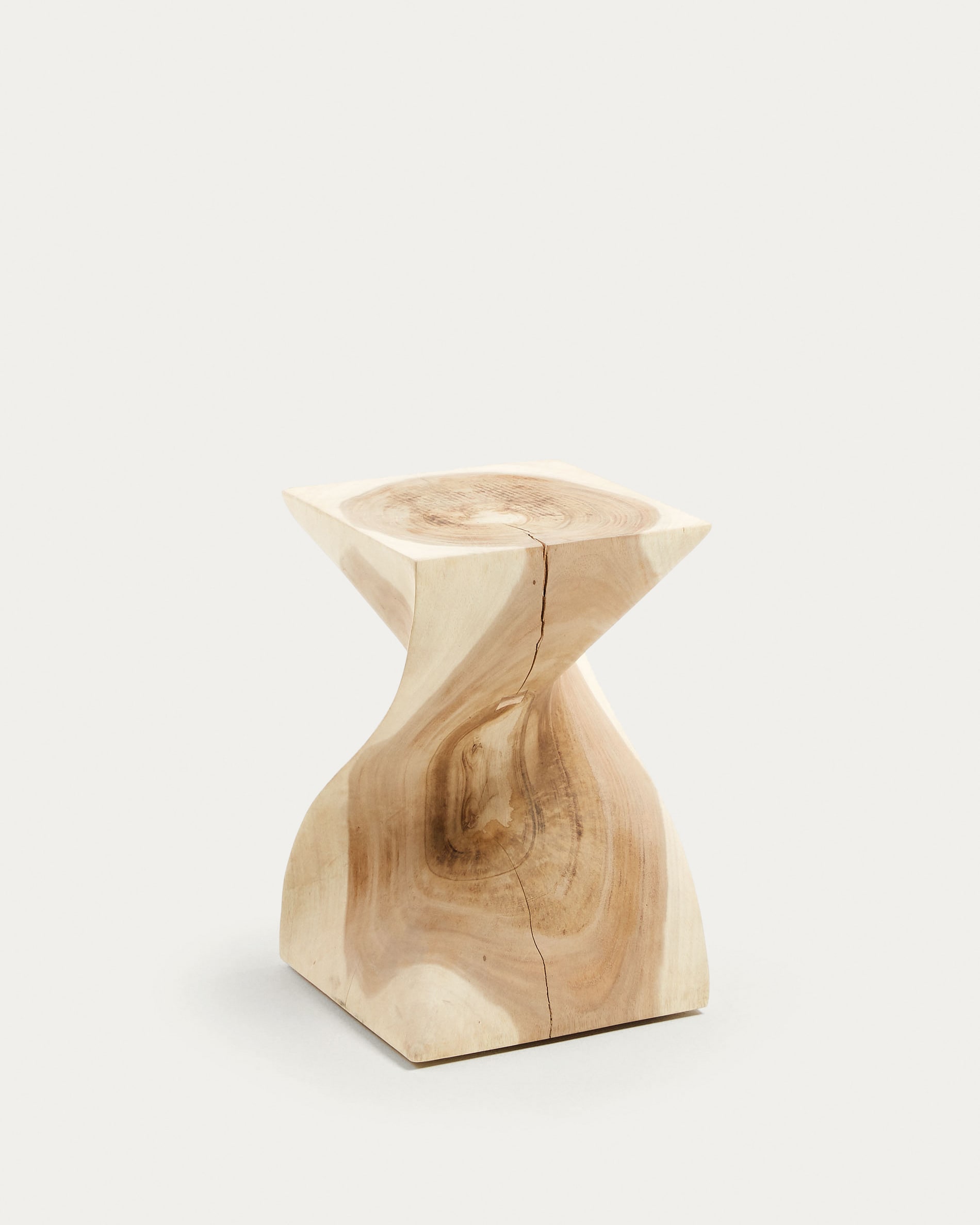 Hakon solid rain tree wood side table 30 x 30 cm | Kave Home Great Britain