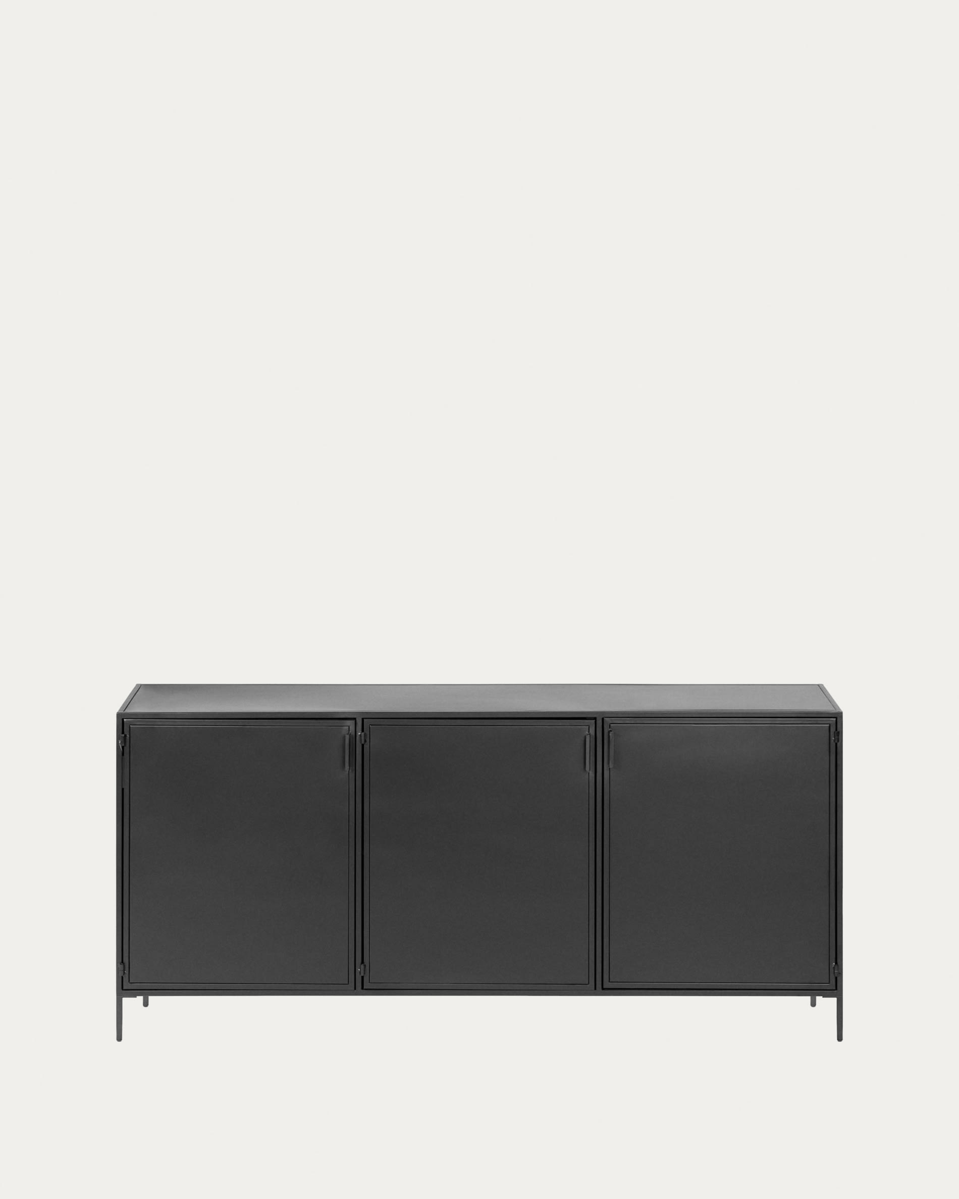 Credenza bassa con 4 ante e 4 cassetti - 140 x 37,8 x 82 cm - Maniglie