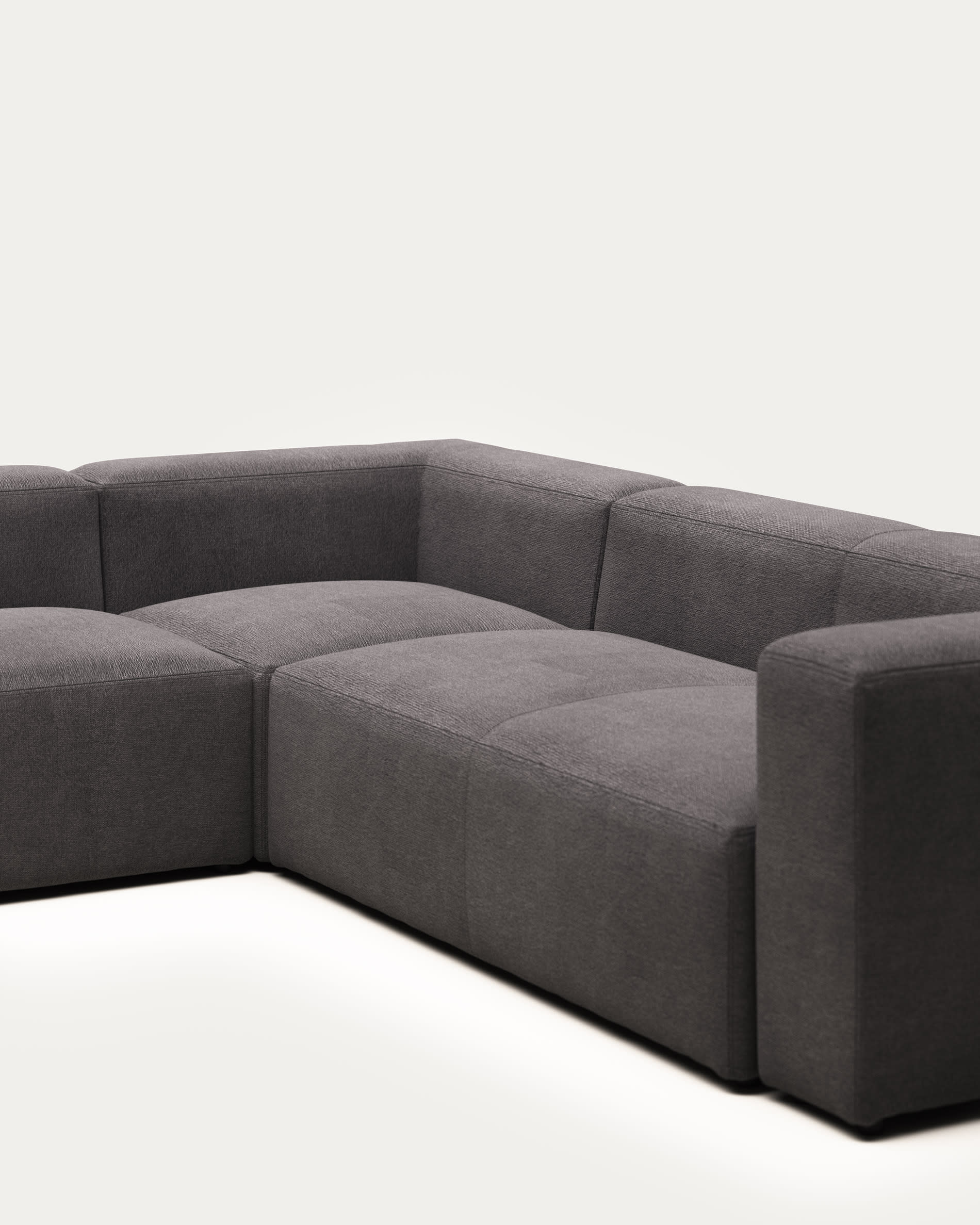 Blok 5 seater corner sofa in grey, 320 x 290 cm / 290 x 320 cm FR