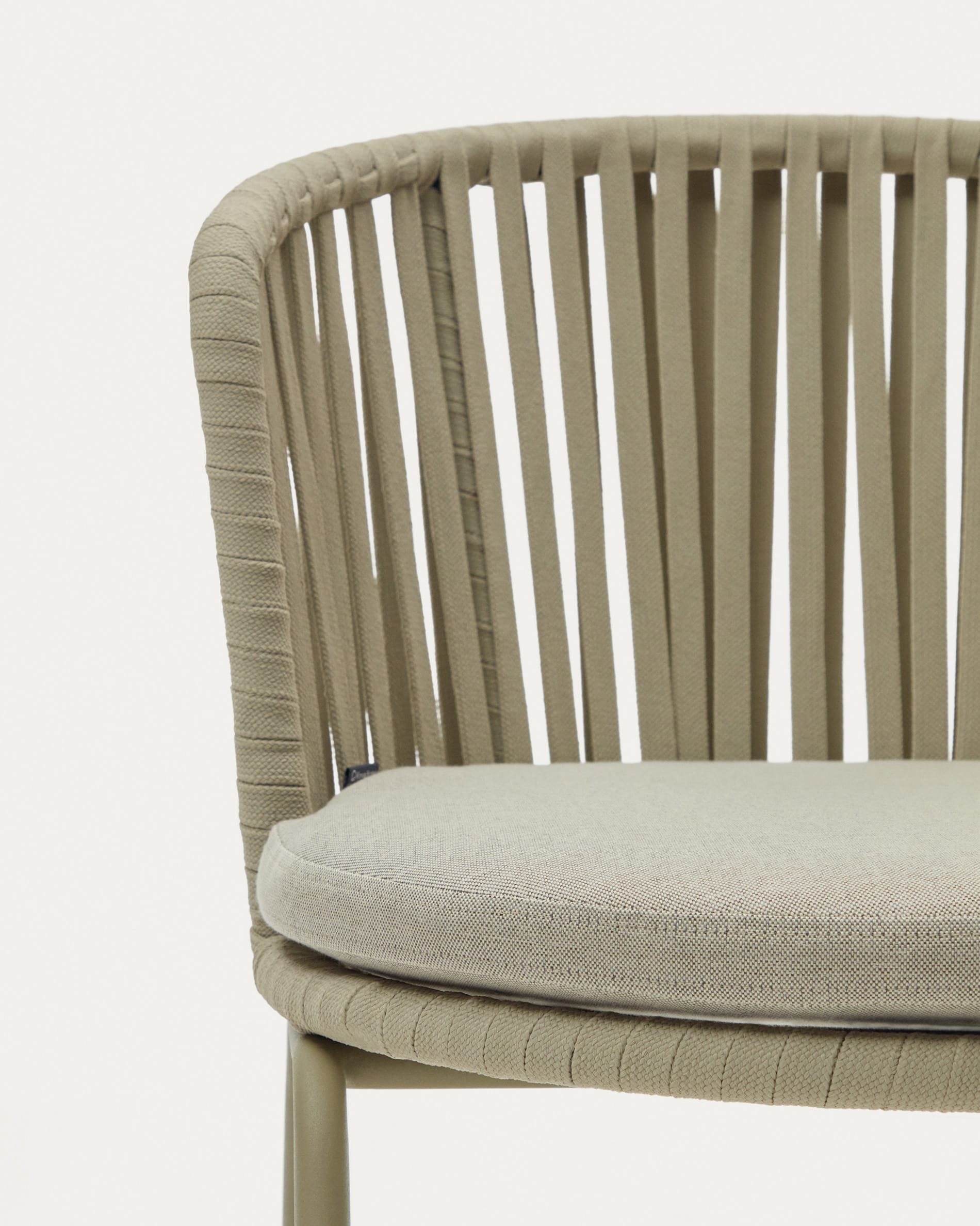 Saconca outdoor chair made with cord and green galvanised steel