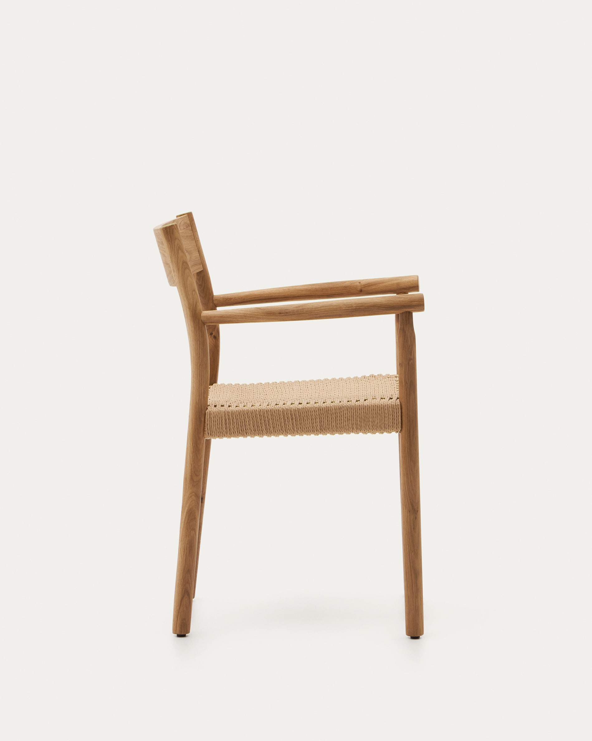 Yalia chair in solid oak wood with natural finish and rope seat FSC Mix Credit